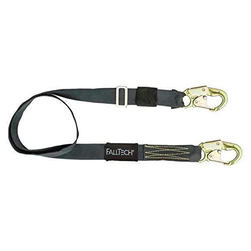 6 ft Heavy Duty Black Positioning Lanyard - 425 lb Weight Capacity - Ideal for Construction, Roofing & Safety Work