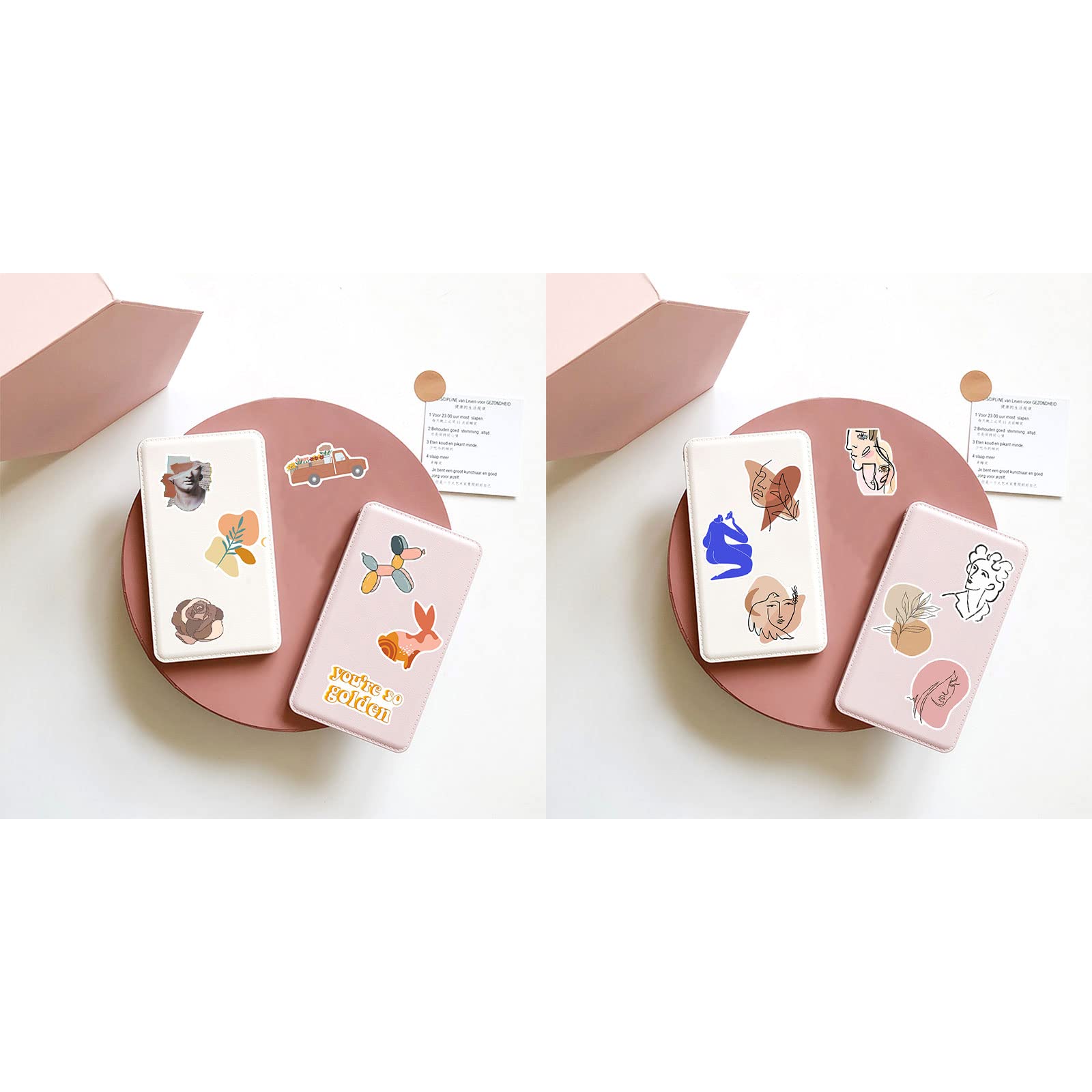 100 Pcs Aesthetic Boho Stickers - Waterproof Vinyl Decals for Water Bottles, Laptops, Phones, Journals | Scrapbooking Supplies for Teens, Girls & Adults | Perfect for DIY Crafts, Bullet Journals & Gift Decorations