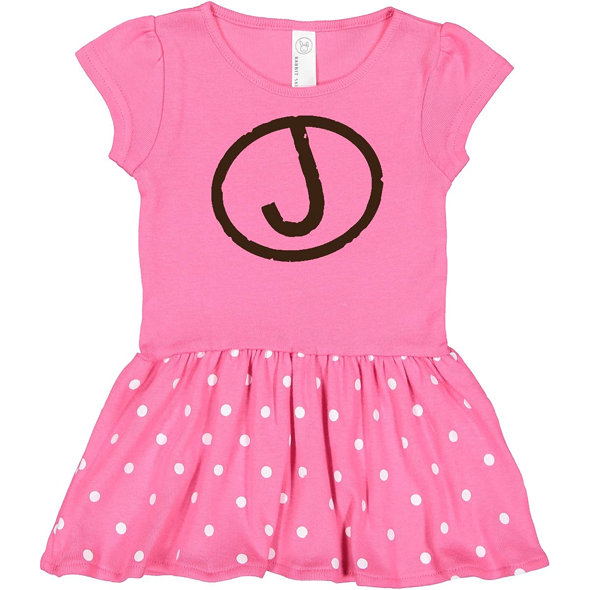 Inktastic Monogram Letter J Branding Iron Infant Dress - Perfect for Baby Showers, Christenings & Special Occasions