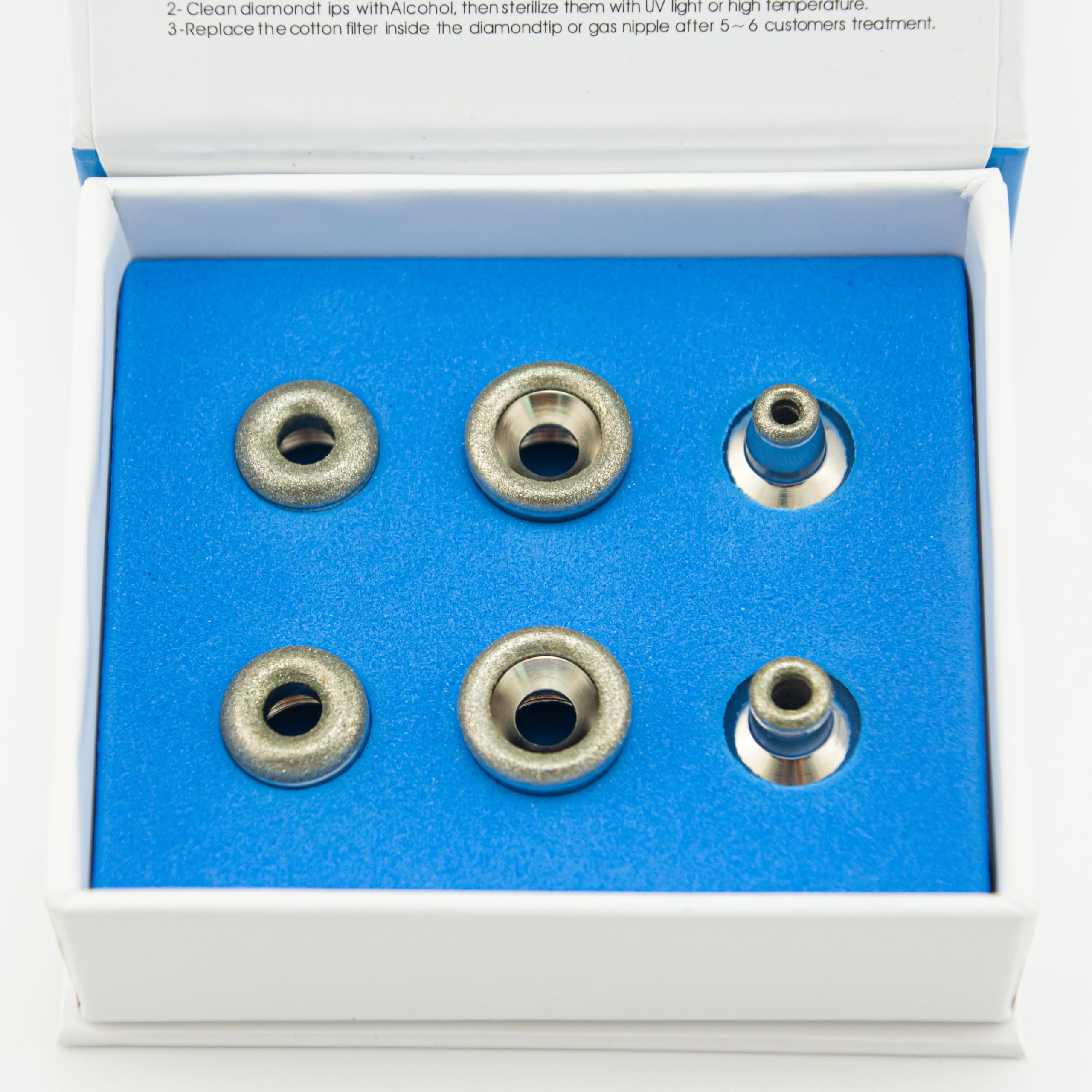 Diamond Dermabrasion Replacement Heads for Facial Skin Care - 6 Pack Beauty Tools for Microdermabrasion & Exfoliation - Perfect for At-Home Spa Treatments & Professional Skin Rejuvenation