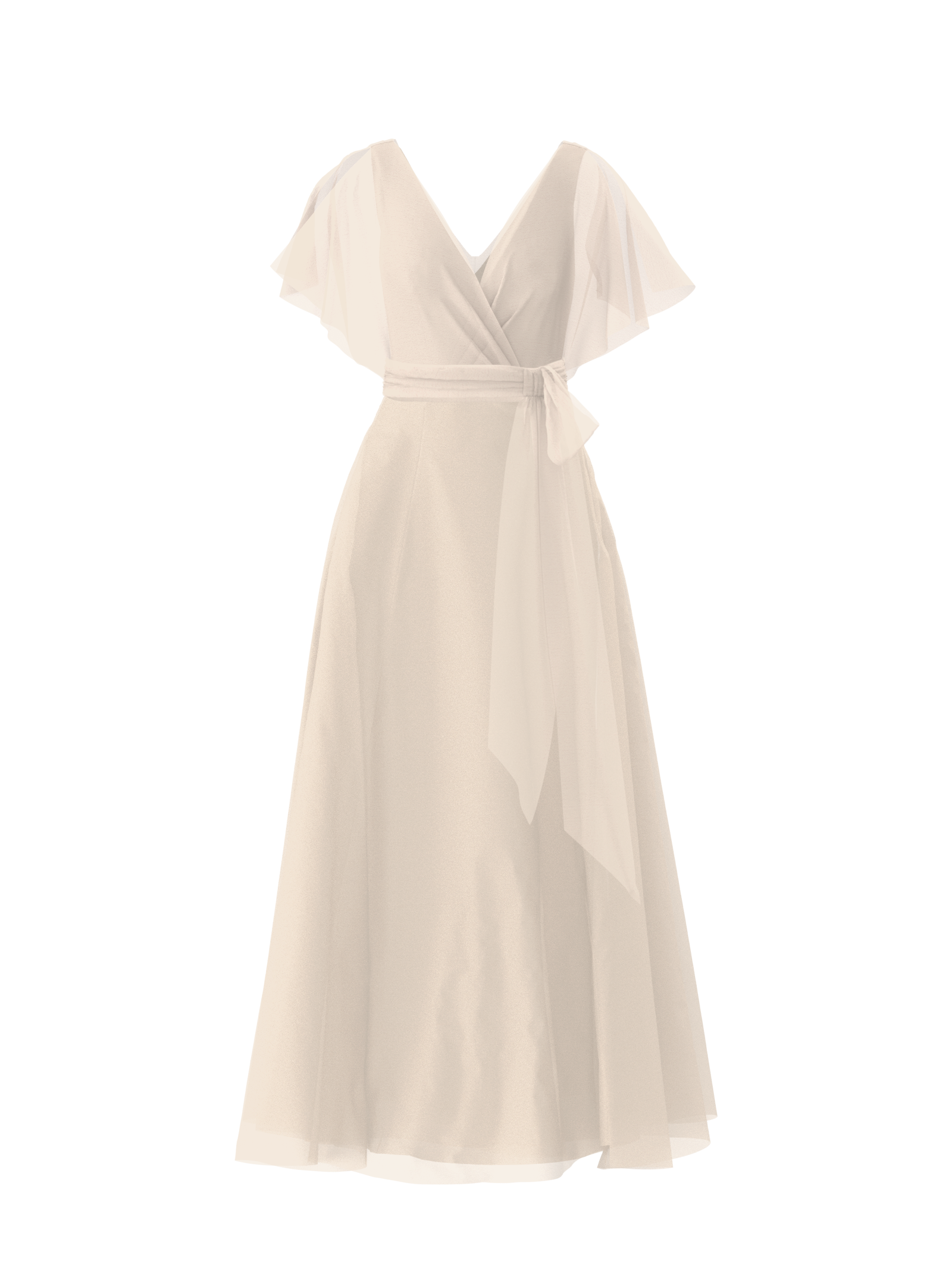 Elegant Cream Bodice (Ava) with Matching Skirt (Cerisa) and Sash Belt - Perfect for Weddings, Prom, and Formal Events