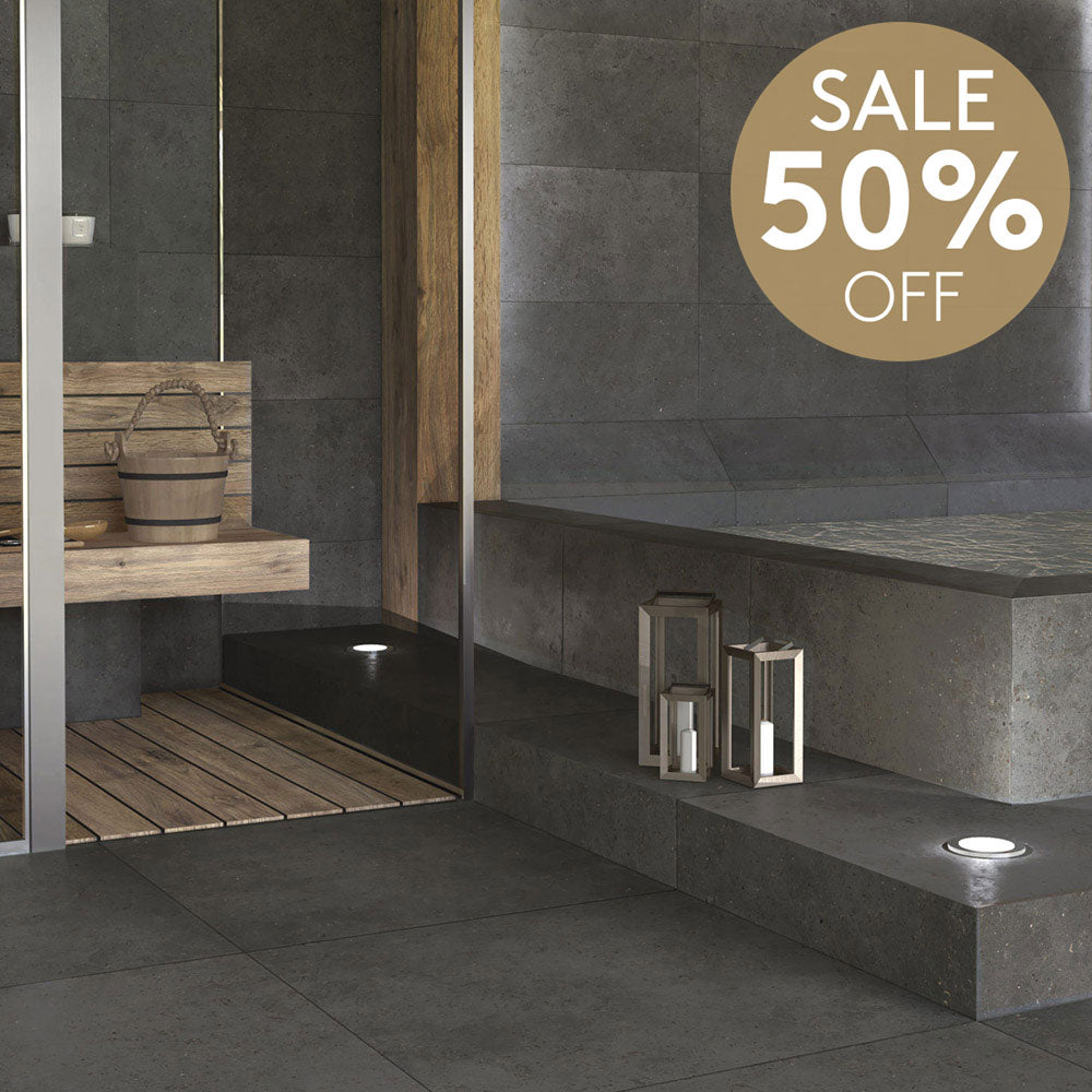 Leppora Dark 1000x1000 Stone Look Outdoor Porcelain Tile - Premium Slip-Resistant Patio & Poolside Flooring for Modern Backyard Design