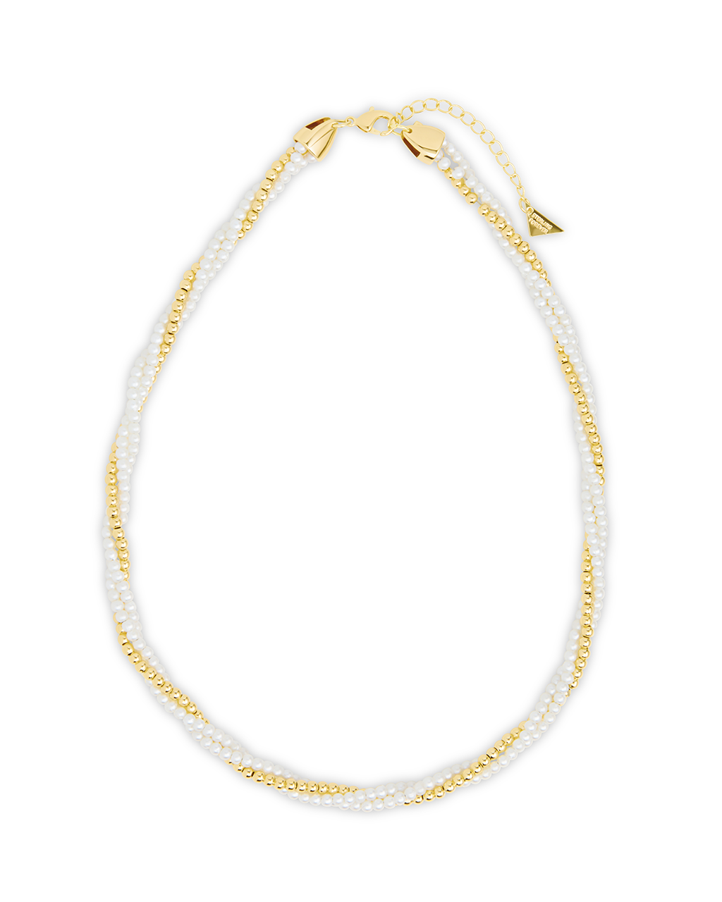 Twisted Pearl Necklace for Women - Elegant Patti Design, 18K Gold Plated, Gift for Her | Perfect for Weddings, Parties & Special Occasions