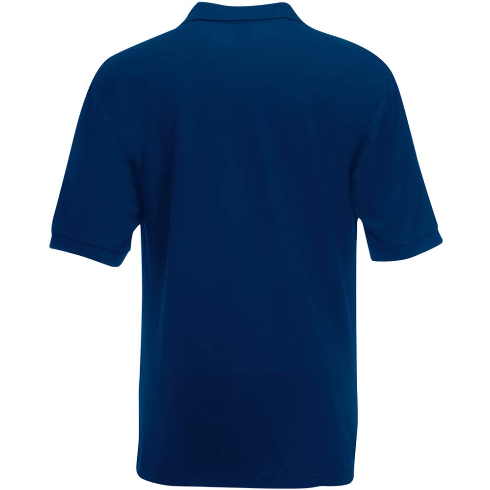 Fruit of the Loom Men's 65/35 Heavyweight Pique Short Sleeve Polo Shirt - Large, Burgundy Red - Comfortable Work & Casual Wear for Office, Golf & Outdoor Activities