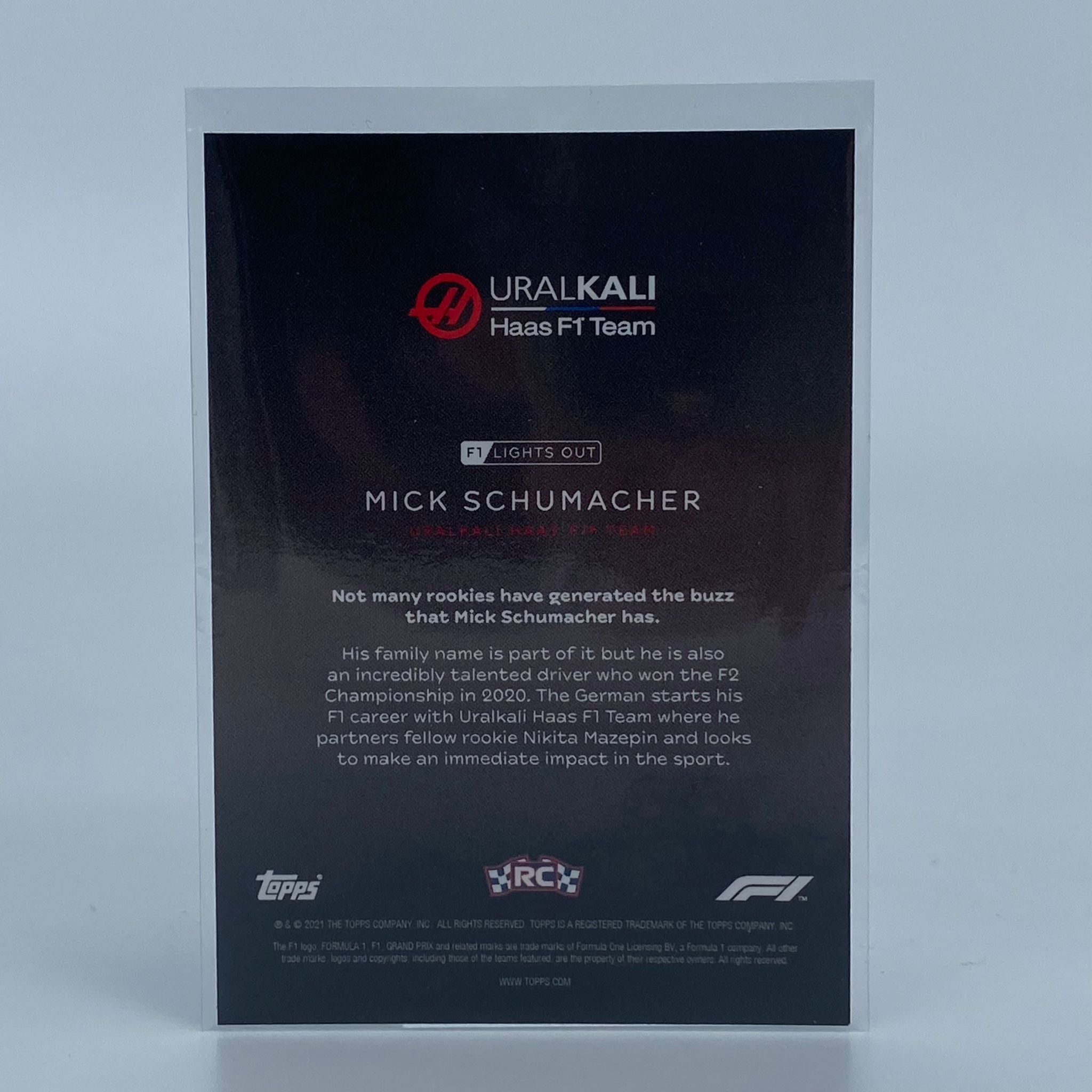 Mick Schumacher F1 Racing Driver Blue Parallel Collectible Card - Perfect for F1 Fans, Collectors, and Sports Memorabilia Enthusiasts