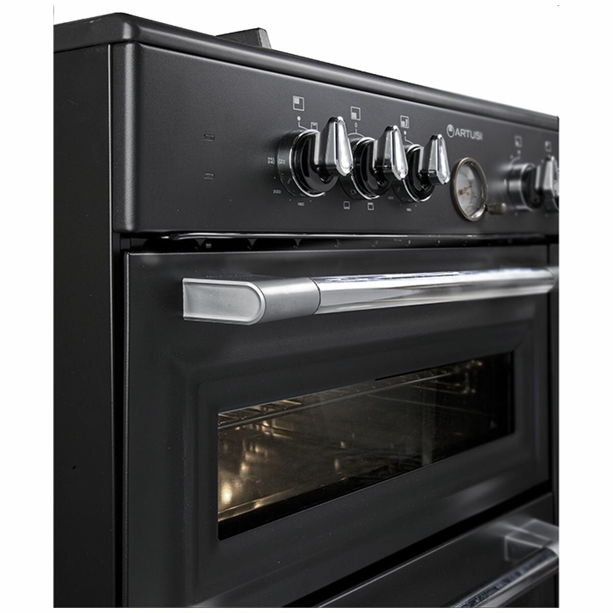 Artusi 90cm Dual Fuel Freestanding Oven/Stove AFGR935B - Professional Gas & Electric Range for Home Cooking, Baking & Roasting | Perfect for Kitchens, Restaurants & Culinary Enthusiasts