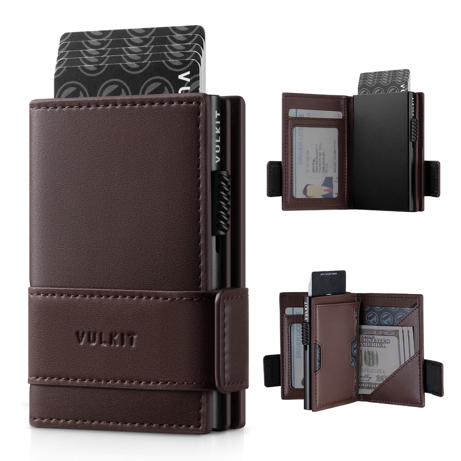 RFID Blocking Leather Bifold Wallet for Men - Slim ID Window & Zipper Coin Pocket | Anti-Theft Credit Card Holder | Perfect for Travel, Business & Everyday Use