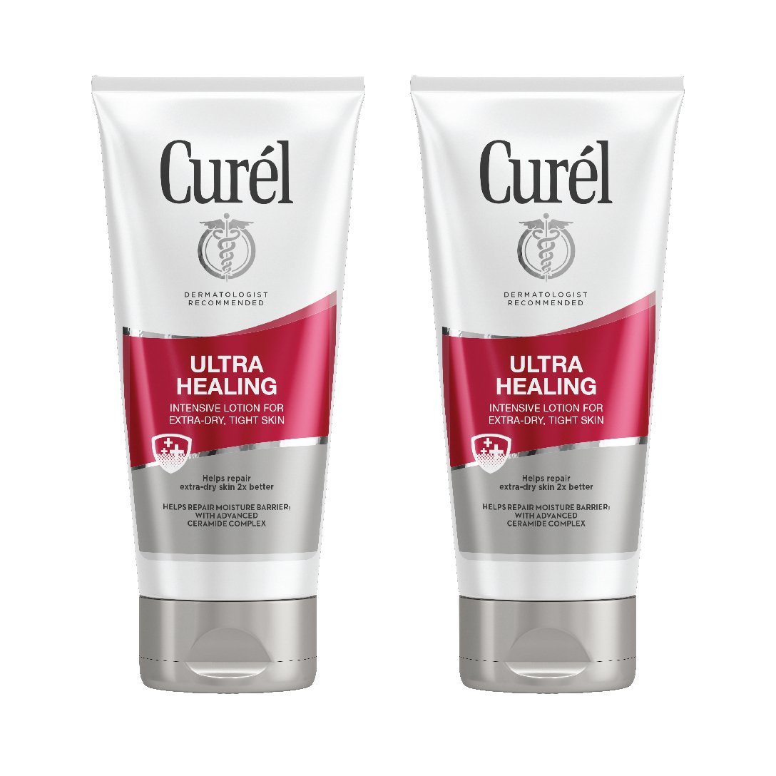 Curél Ultra Healing Body Lotion for Extra Dry Skin - Advanced Ceramide Complex & Hydrating Moisturizer - 6oz (Pack of 2) - Ideal for Dry Hands, Cracked Heels & Winter Skin Care