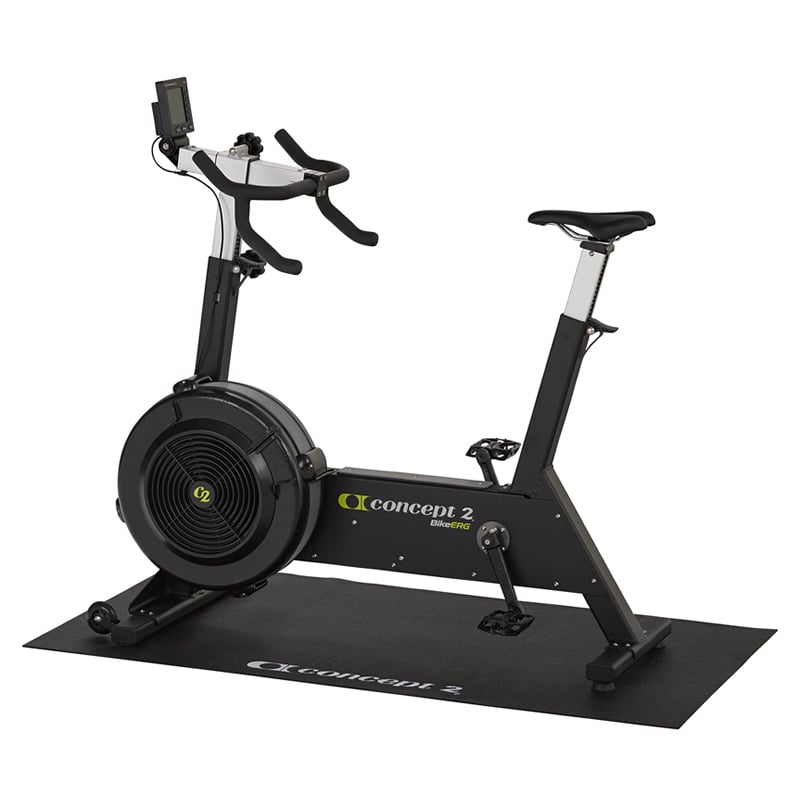 Concept 2 BikeErg Exercise Bike Floor Mat - Non-Slip Rubber Mat for Indoor Cycling, Gym & Home Workouts - Protects Floors from Sweat and Equipment Damage