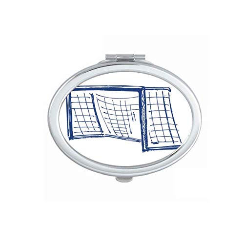 DIYthinker Blue Football Door Net Pattern Portable Folding Mirror - Double-Sided Makeup Mirror for Travel, Home & Gym - Perfect for Handbag, Vanity & Sports Locker