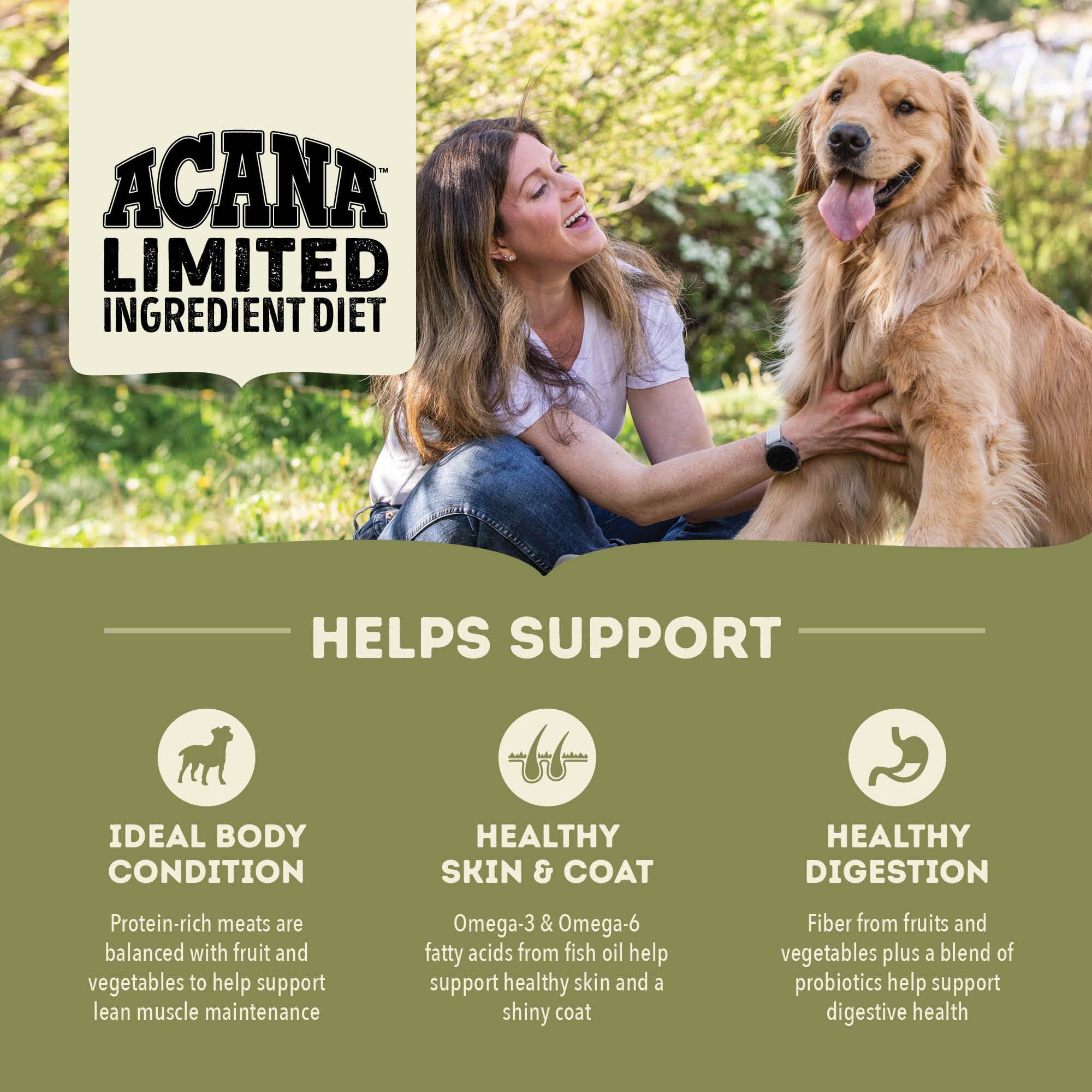 ACANA Singles Limited Ingredient Dry Dog Food - Grain Free High Protein Pork & Squash Recipe for Adult Dogs - 22.5 lb Bag - Perfect for Dogs with Food Sensitivities & Allergies | Ideal for Daily Meals & Training Treats