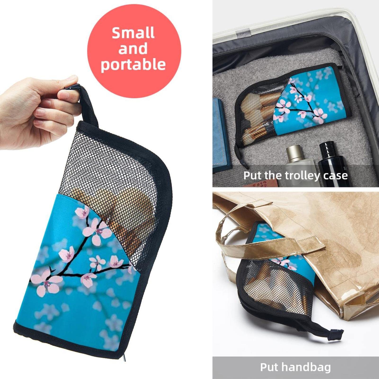 12-Piece Makeup Brush Organizer Bag with Chinese Plum Blossom Design - Portable Cosmetic Brush Holder Case for Travel & Home Storage