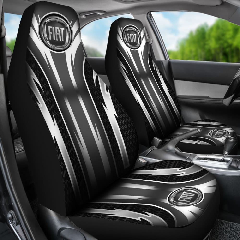 Premium 2-Piece Front Fiat Car Seat Covers - Grey (Model 144627) | Universal Fit for Fiat Vehicles | Perfect for Daily Commuting, Road Trips & Car Protection