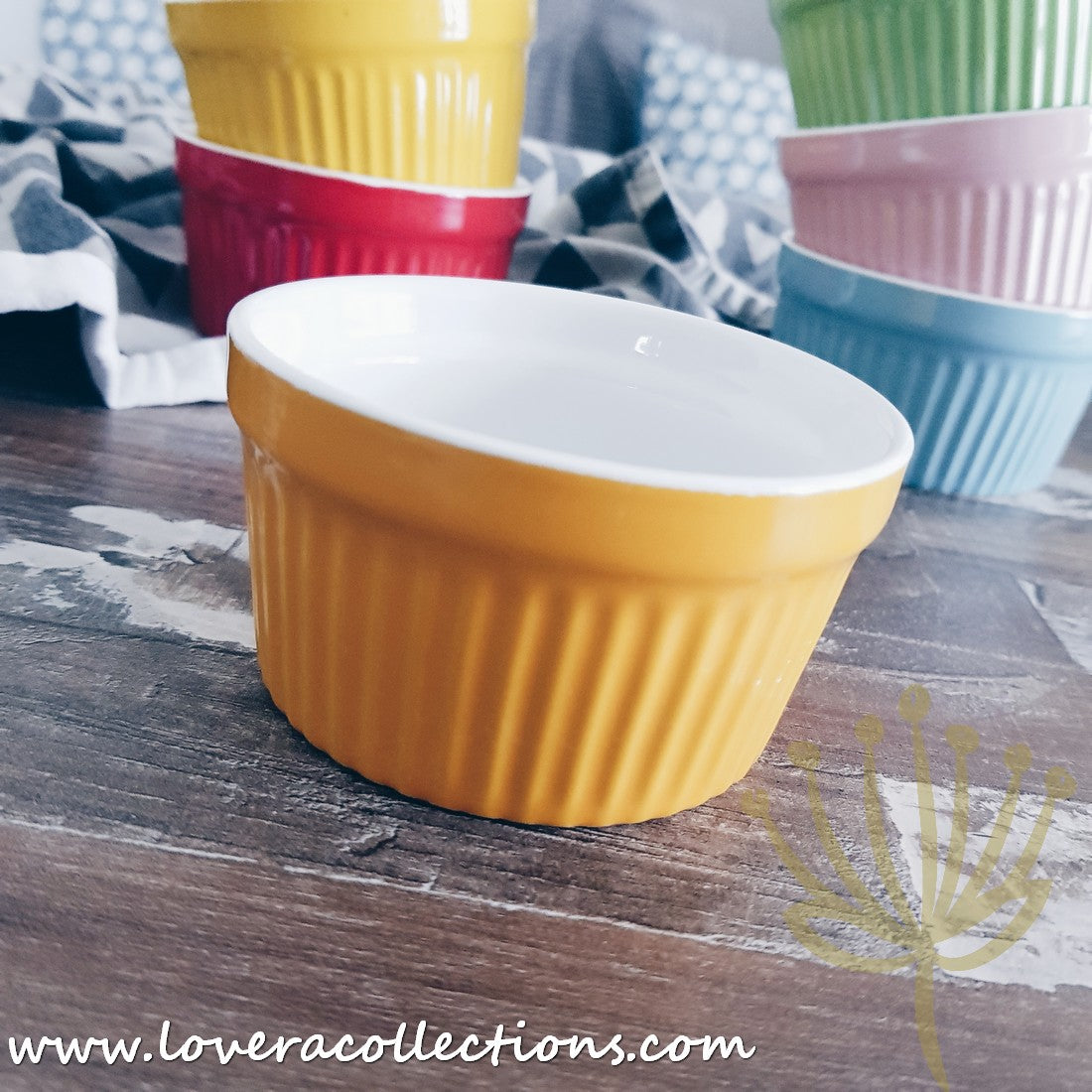 Orange Ramekin - Small Ceramic Baking Dish for Crème Brûlée, Soufflés & Desserts | Perfect for Home Baking, Kitchen & Restaurant Use | FREE with $100 Purchase (Limit 1 per Order)
