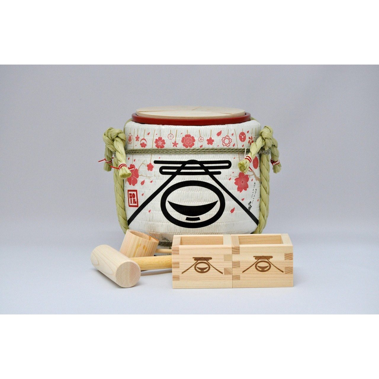 Premium Mini Kagami Biraki Sake Set - Traditional Japanese Ceremonial Rice Wine Cups for Weddings, New Year & Special Celebrations - Perfect Gift for Sake Lovers & Japanese Culture Enthusiasts