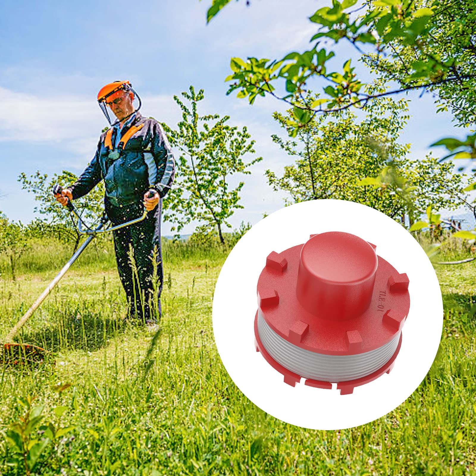 5 Pack Replacement Trimmer Line Spools for EIN-hell GE-CT 36/30 Li E Solo AGILLO 36/255 BL AGILLO 18/200 - 2mm Diameter 8m Length - Compatible with Grass Trimmers & Lawn Edgers - Perfect for Yard Maintenance & Landscaping