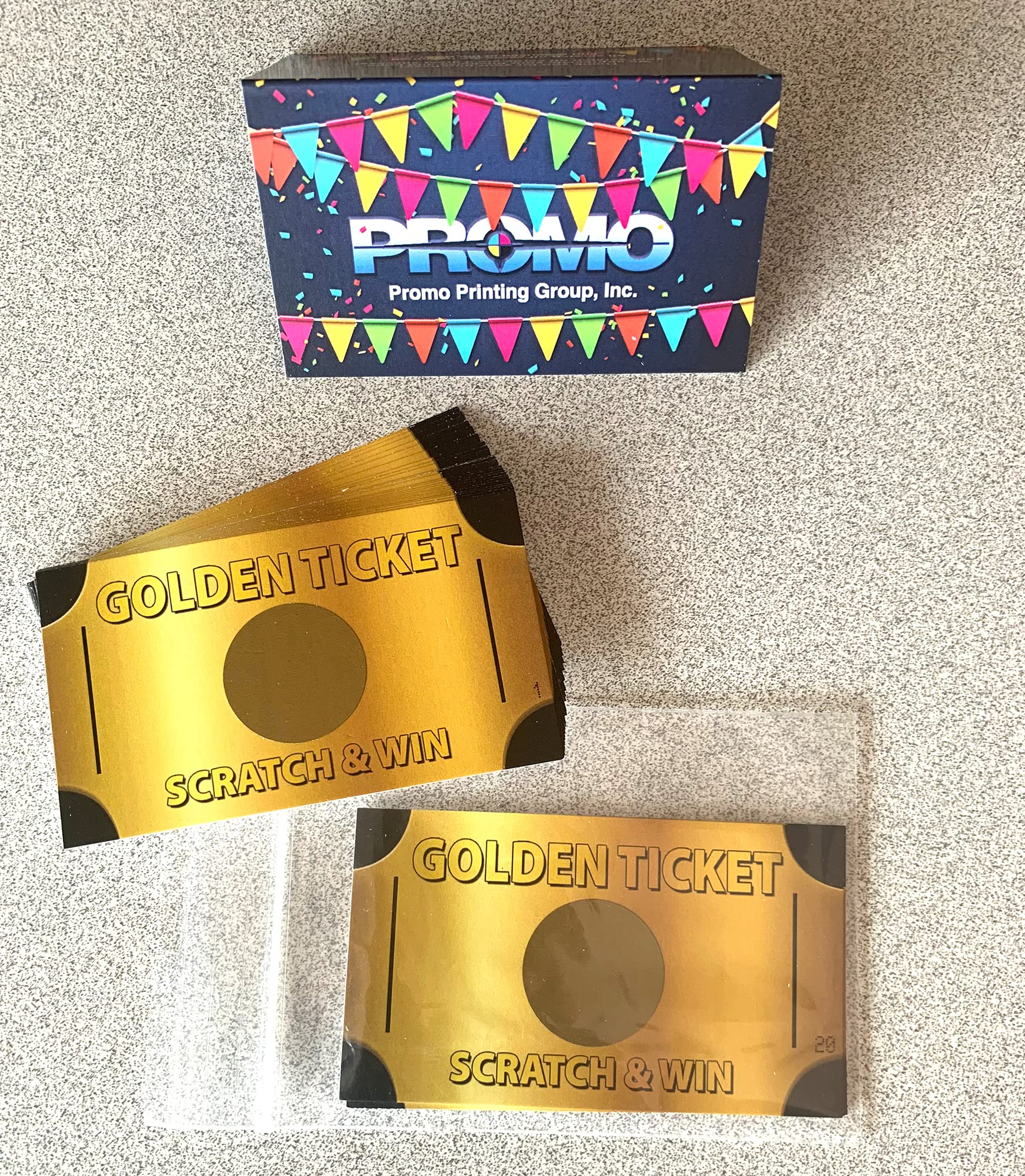 Golden Ticket Scratch Off Cards - 30 Pack | Fun Prize Reveal Game for Parties, Events & Giveaways | Perfect for Birthday, Raffle & Fundraising Activities