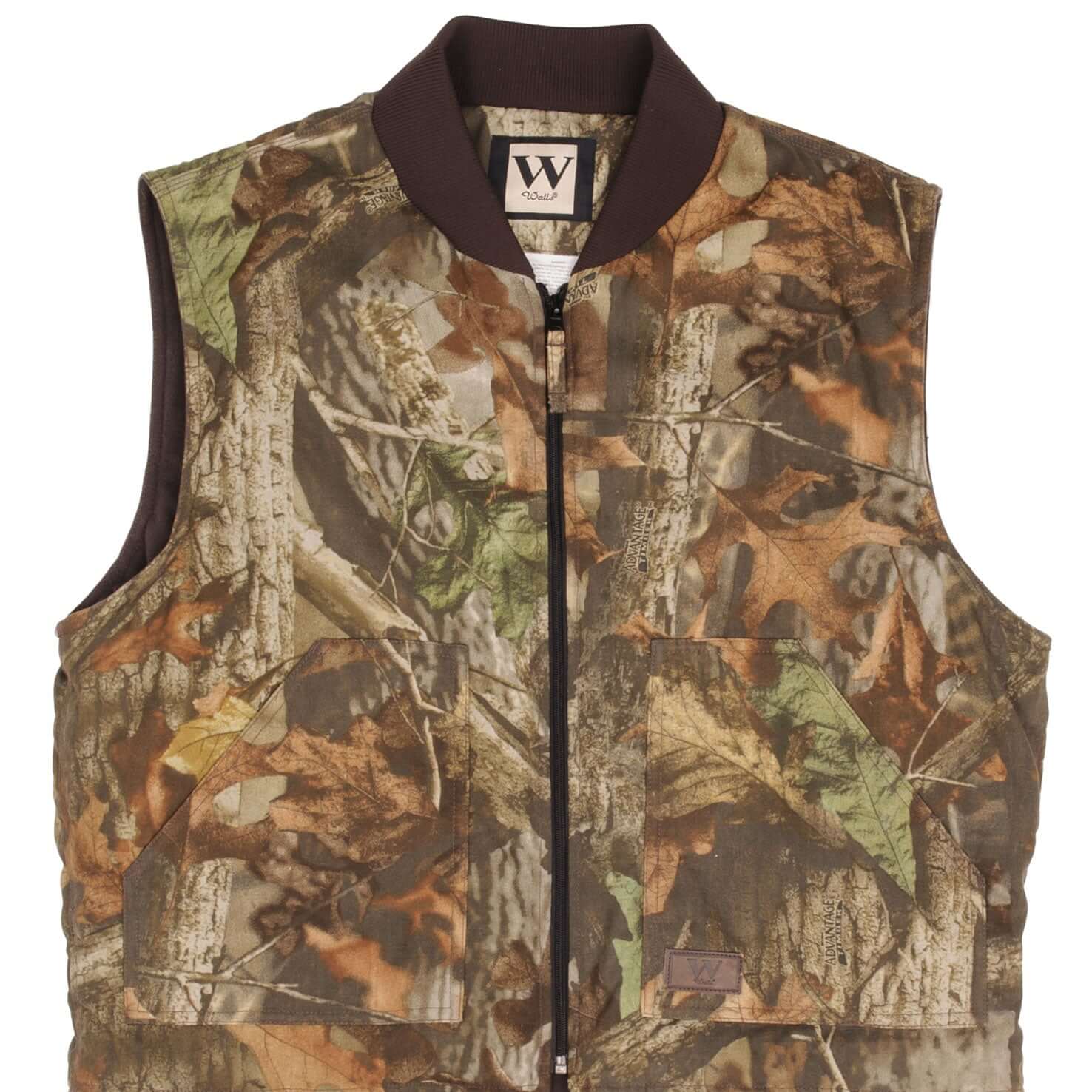 Vintage Advantage Timber Camo Sleeveless Vest Jacket for Men - Size Large - Hunting & Outdoor Activities Gear