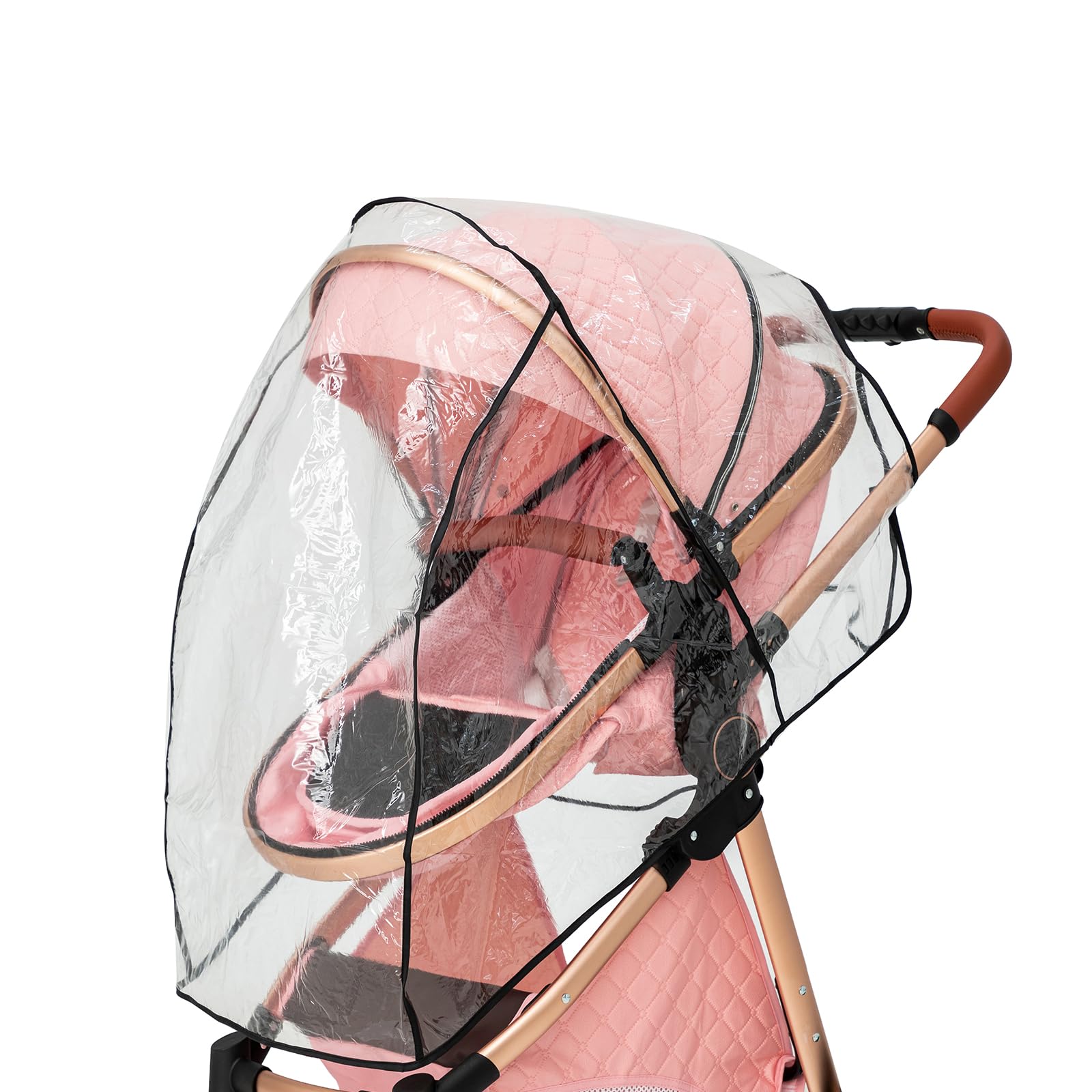 2 in 1 Convertible Baby Stroller with Bassinet - Reversible Standard Pram, Portable Foldable Pushchair for Newborn & Toddler | Lightweight Travel Buggy & High Landscape Carriage (Pink) - Perfect for Shopping, Travel & Daily Walks