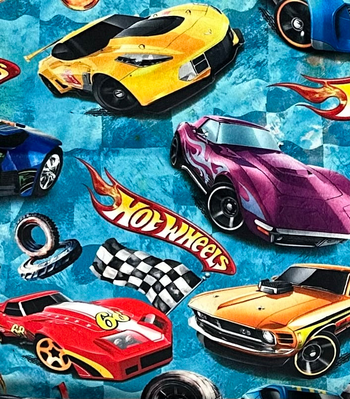 Blue Luxe Minky Blanket 42x60 with Pillowcase for Kids - Soft Racing Car Themed Blanket for Boys & Girls - Perfect for Bedtime, Nursery, and Gift Giving