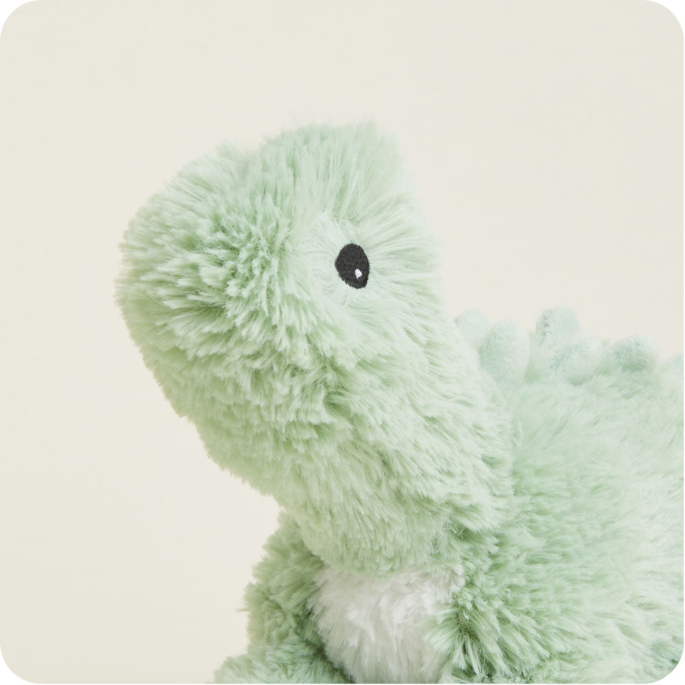 Green Long Neck Dinosaur Warmies - Soft Plush Heating Pad for Kids & Adults - Perfect for Bedtime, Anxiety Relief & Cold Weather Comfort