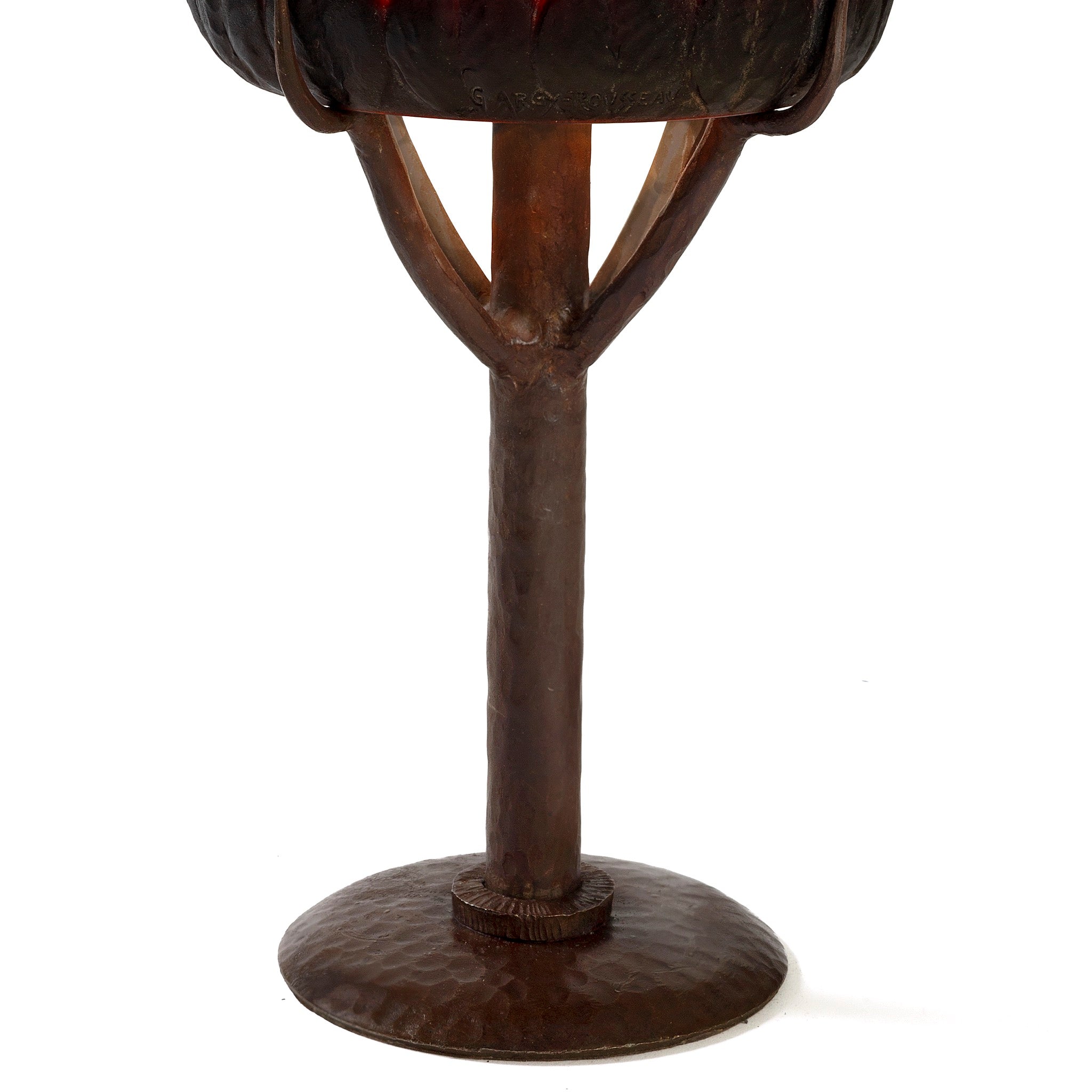 Gabriel Argy Rousseau Art Glass Table Lamp - Handcrafted Pâte de Verre Tree Design - Perfect for Living Room, Bedroom, or Office Decor
