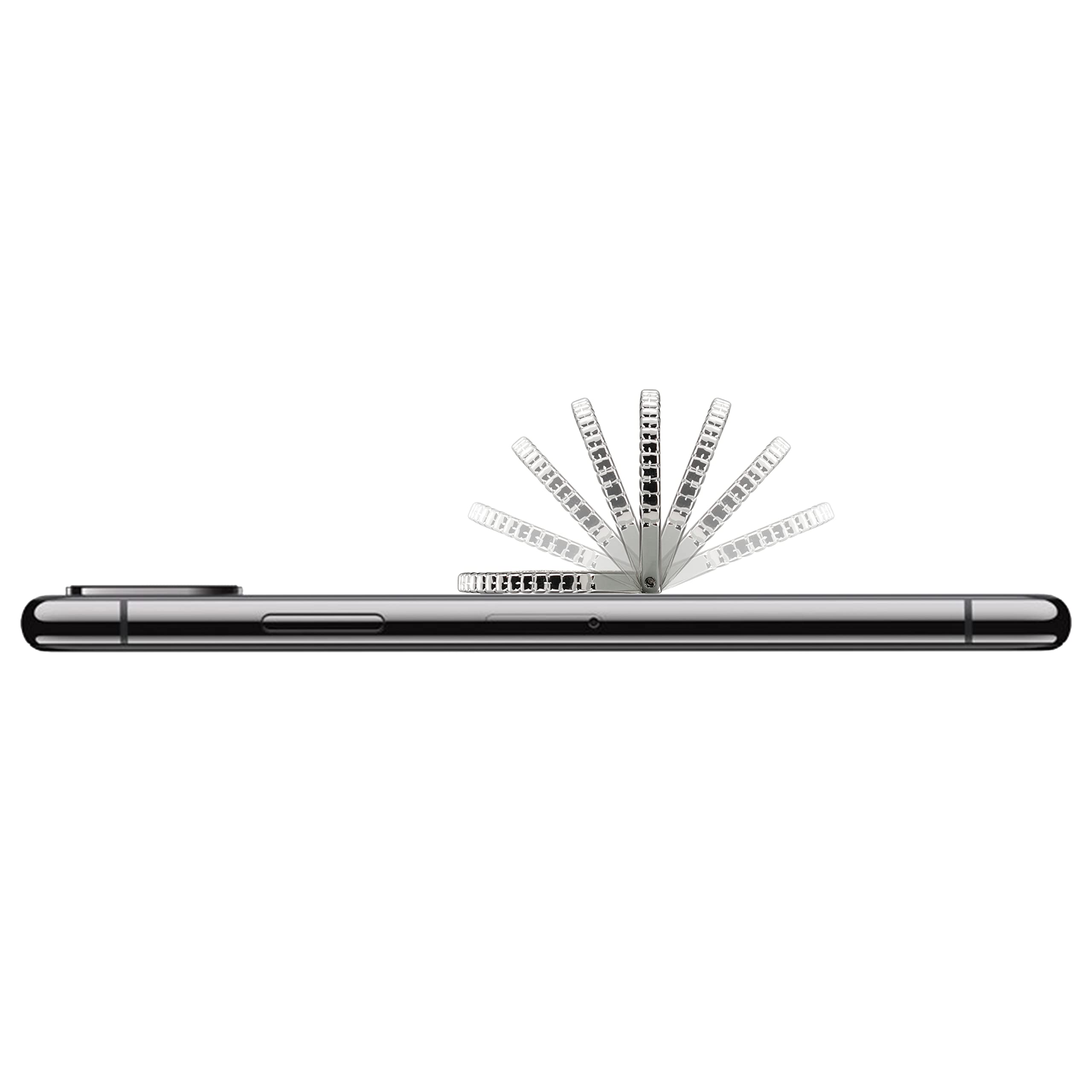 LAX Gadgets Cell Phone Ring Holder - Finger Grip & Stand for iPhone & Android - Sparkle Silver - Perfect for Work, Travel, and Selfies
