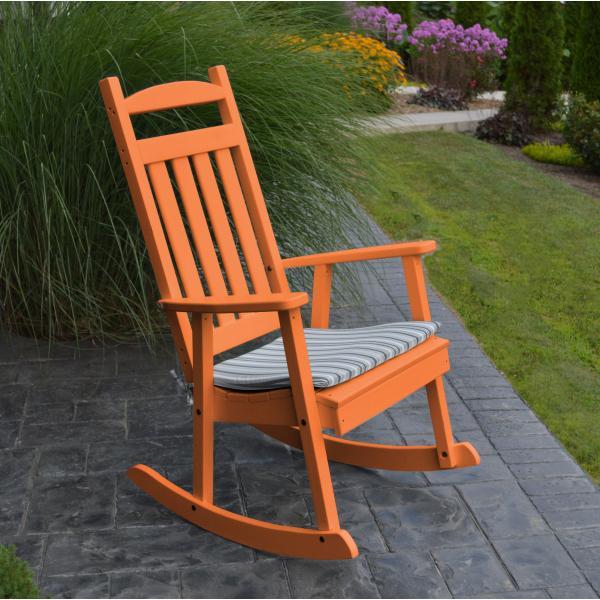 Poly Classic Porch Rocker - Durable Outdoor Rocking Chair for Patio, Garden & Deck - Perfect for Relaxing & Enjoying Nature