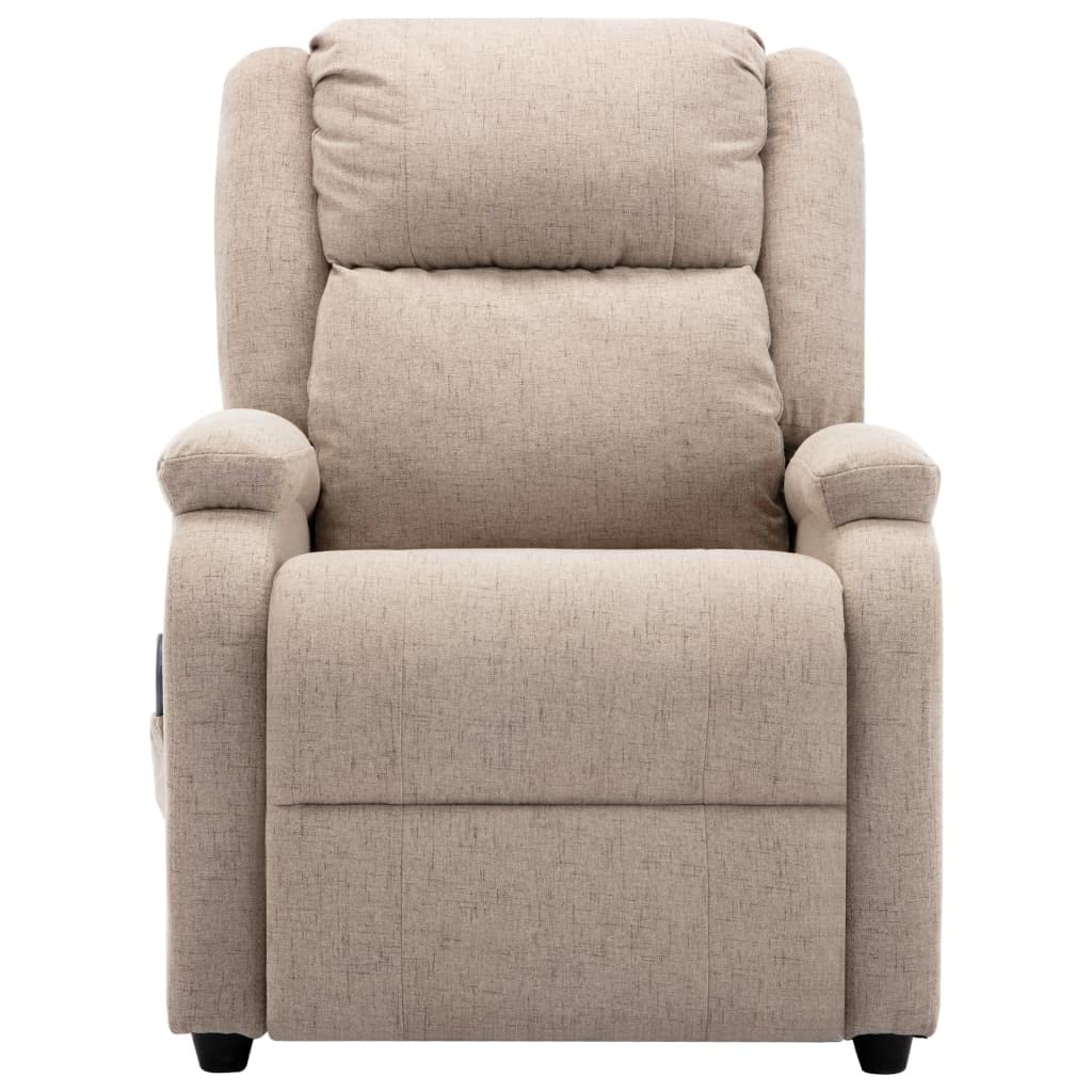 CHARMMA 322463 Massage Recliner Chair with Cream Fabric - 26.5KG for Home & Office Relaxation (AU/US Shipping Only)