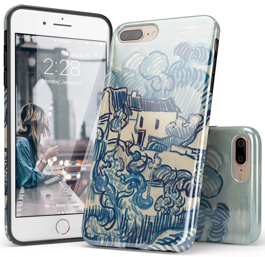 Casely iPhone 6/7/8 Plus Case - Van Gogh Landscape with Houses | Ultra Slim Protective Phone Cover | Perfect for Everyday Use, Travel & Gift Giving