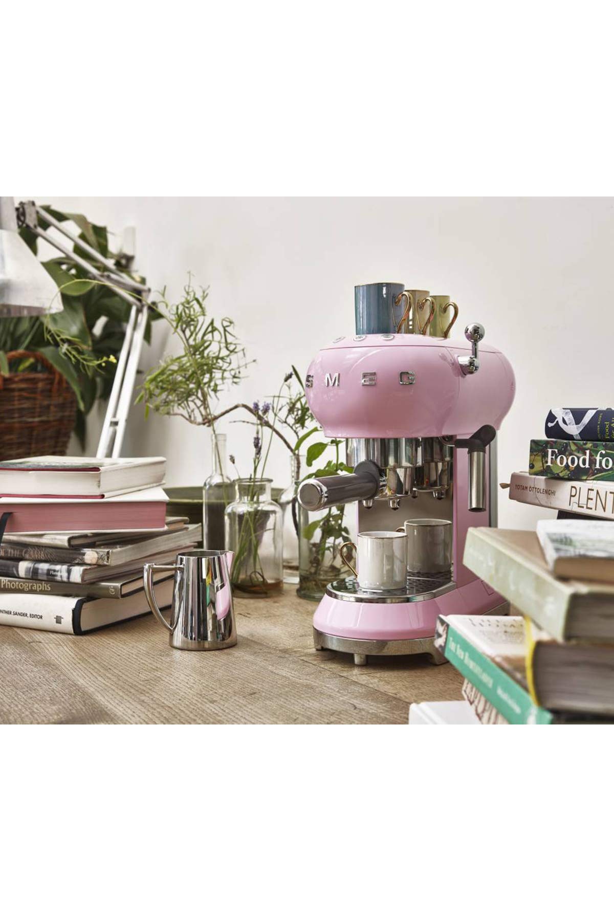 Smeg Pink Espresso Coffee Machine - Premium Home & Office Coffee Maker for Adults - Perfect Gift for Coffee Lovers (Ideal for Kitchens, Offices & Gifts)