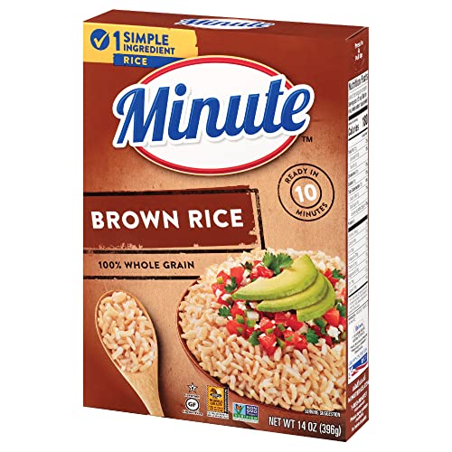 Organic Minute Instant Brown Rice - Whole Grain, Gluten Free, Non-GMO, 14oz (Pack of 6) - Quick & Healthy Side Dish for Busy Families, Meal Prep & Camping
