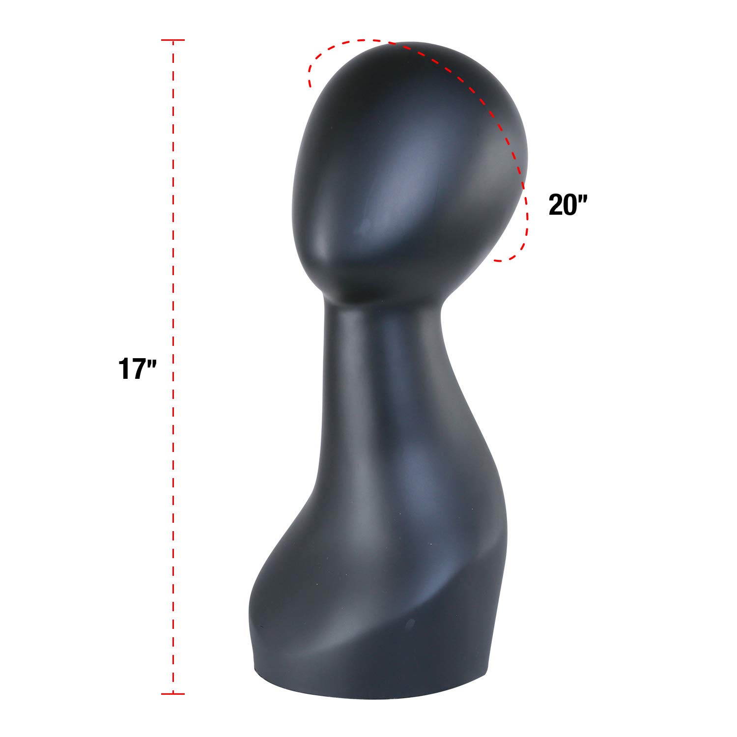 STUDIO LIMITED Durable PP Plastic Mannequin Head for Wig Display, Hat & Jewelry Showcase - Pearl White - Perfect for Salon, Retail Store & Photography Styling