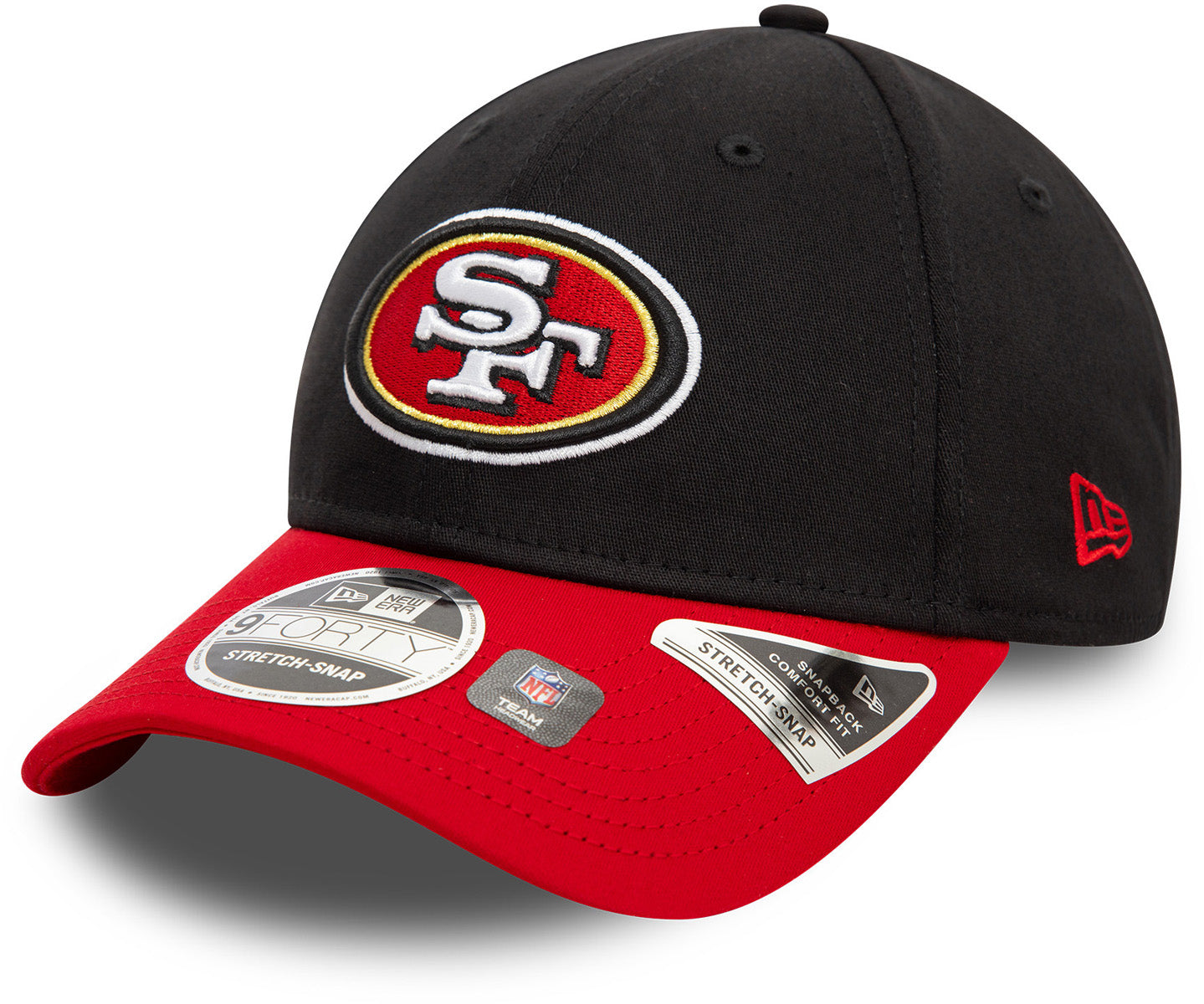 San Francisco 49ers New Era 9Forty Stretch Snapback NFL Team Cap - Official Licensed Football Hat for Men & Women - Perfect for Games, Tailgating & Fan Gear Collection