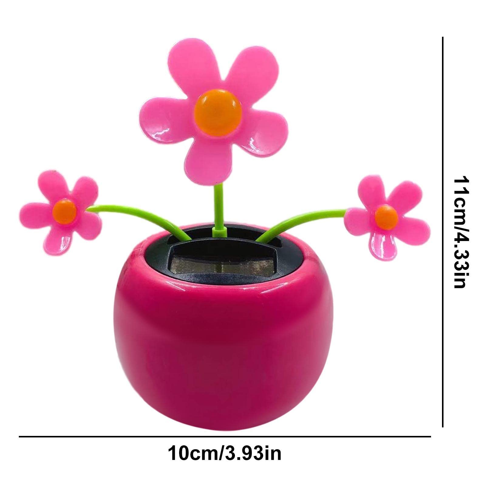 Solar Powered Dancing Flower Bobblehead - Car Dashboard Decoration with Swing Motion, Eco-Friendly Solar Toy for Car Interior, Perfect for Road Trips and Office Desk Decor