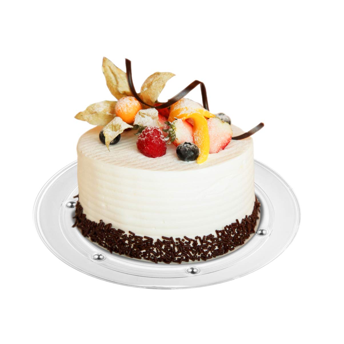 DOITOOL 7-Inch Acrylic Cake Turntable - Revolving Cake Stand for Baking, Decorating & Pastry Making - Durable Rotating Cake Decorating Stand for Home Bakers & Professional Chefs (Perfect for Birthday Cakes, Wedding Cakes & Dessert Presentation)