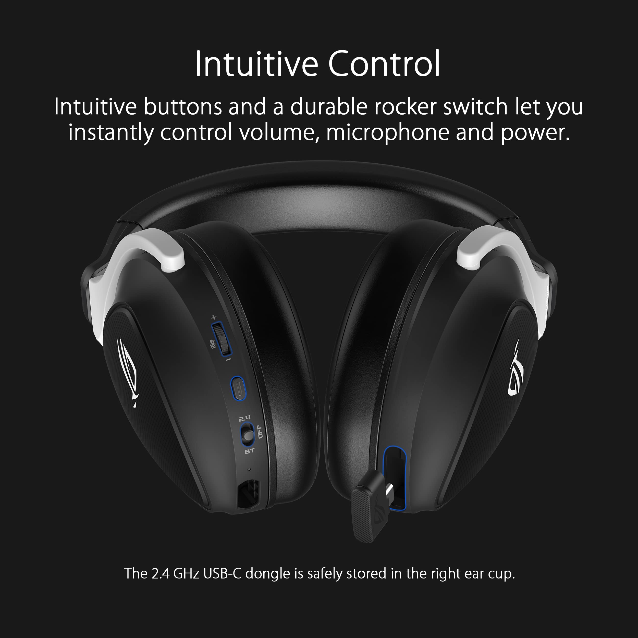 ASUS ROG Delta S Wireless Gaming Headset - 50mm Drivers, AI Beamforming Mic, Low-Latency Bluetooth, USB-C, 25hr Battery, IPX4 Waterproof - Premium Black Headphones for PC, PS5, Xbox & Mobile Gaming