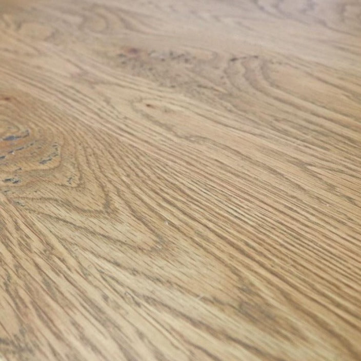Vicchy Solid Oak Dining Table 150cm - Rustic Farmhouse Style for Kitchen, Dining Room & Small Spaces