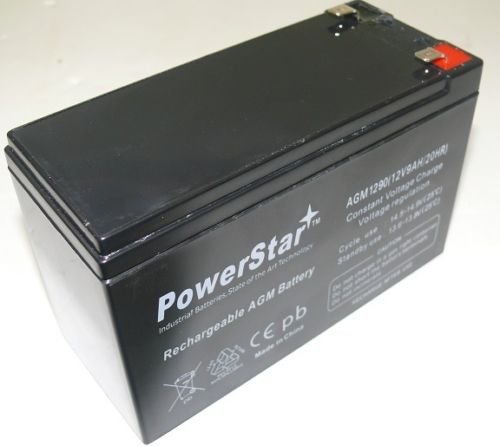 PowerStar PS12-9-253 Bb Battery Sh1228W Replacement 12V 9Ah Sealed Lead Acid Battery for Security Systems, Emergency Lights & UPS Backup Power