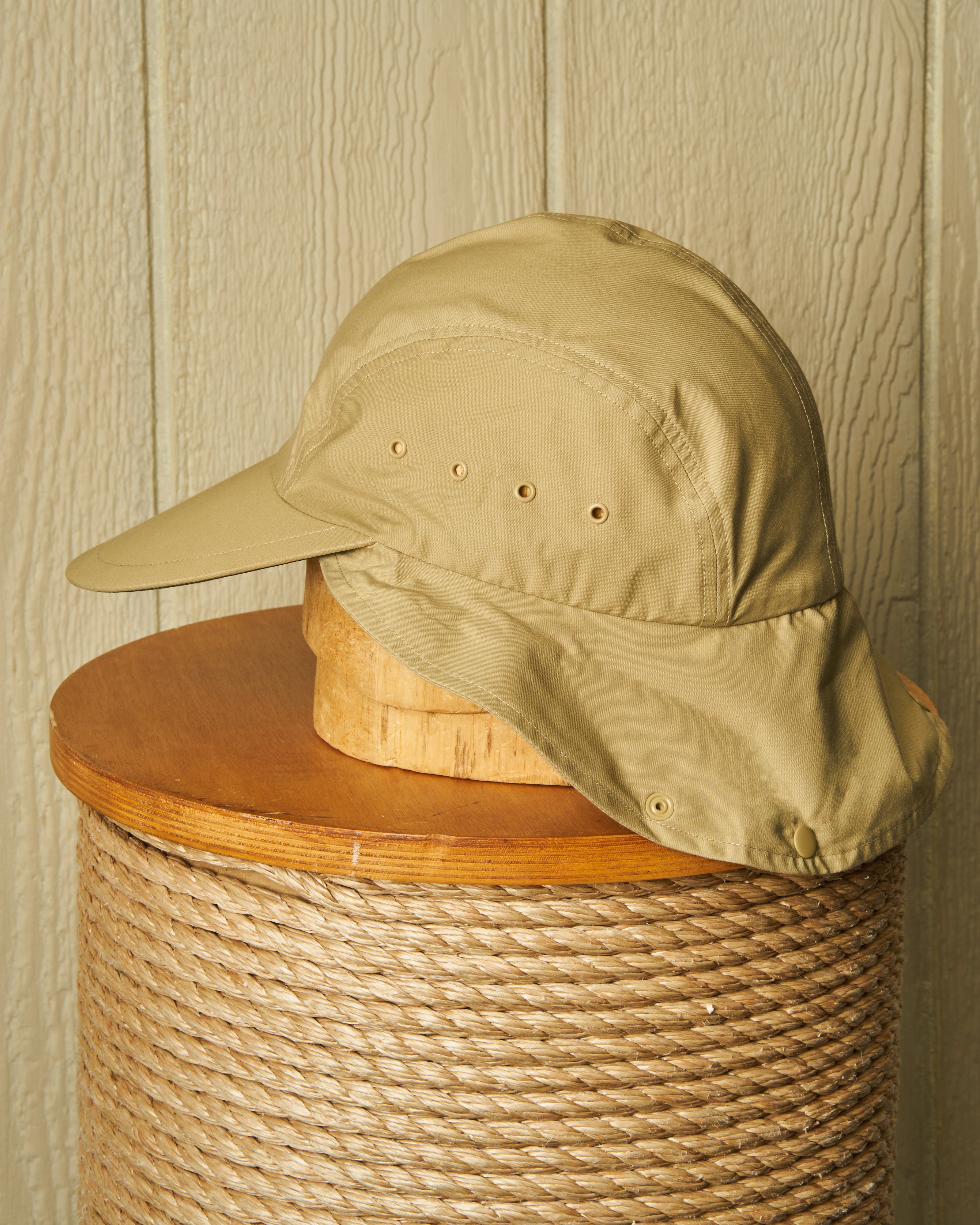 Whale Watcher Hat - Khaki Poplin Safari Hat for Outdoor Adventures, Beach, and Wildlife Watching