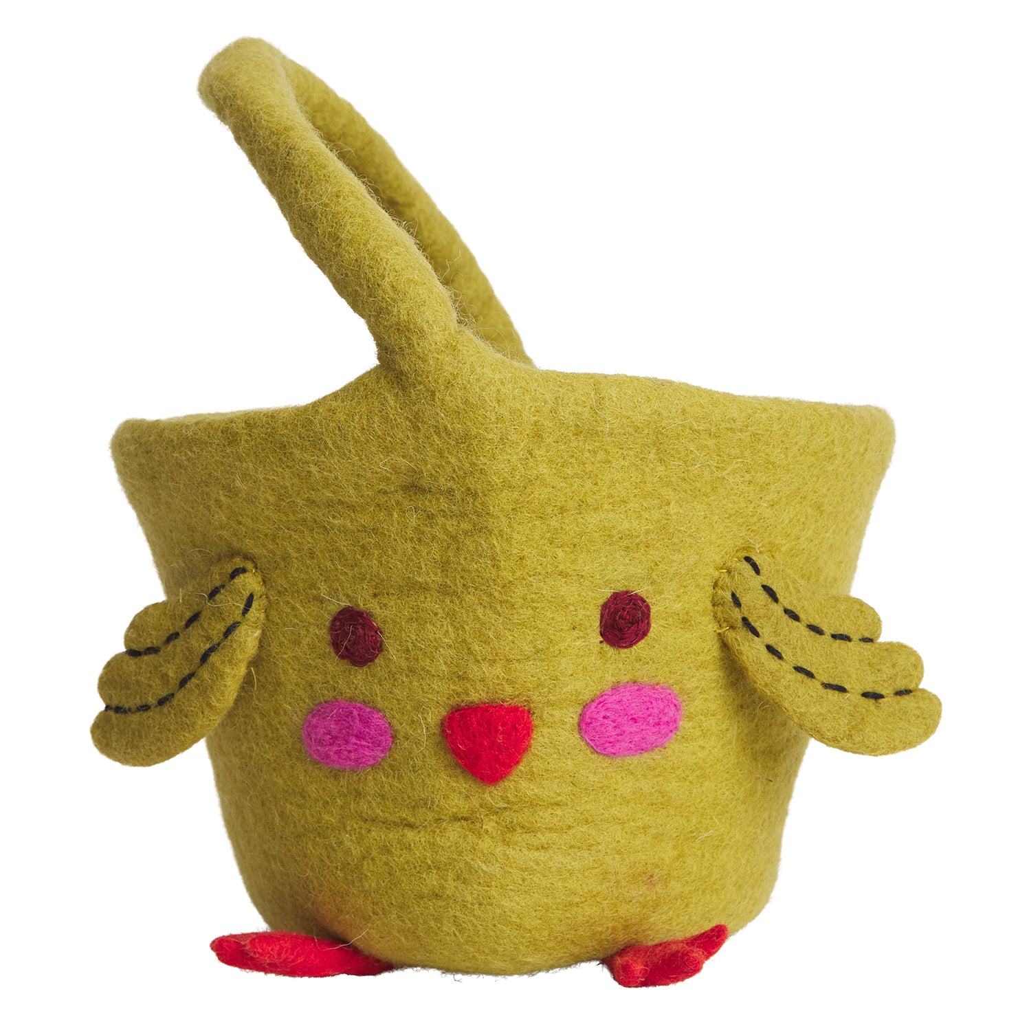 Lucille Felt Basket - Handmade Wool Storage Bin for Home Organization | Perfect for Nursery, Bathroom & Living Room Decor