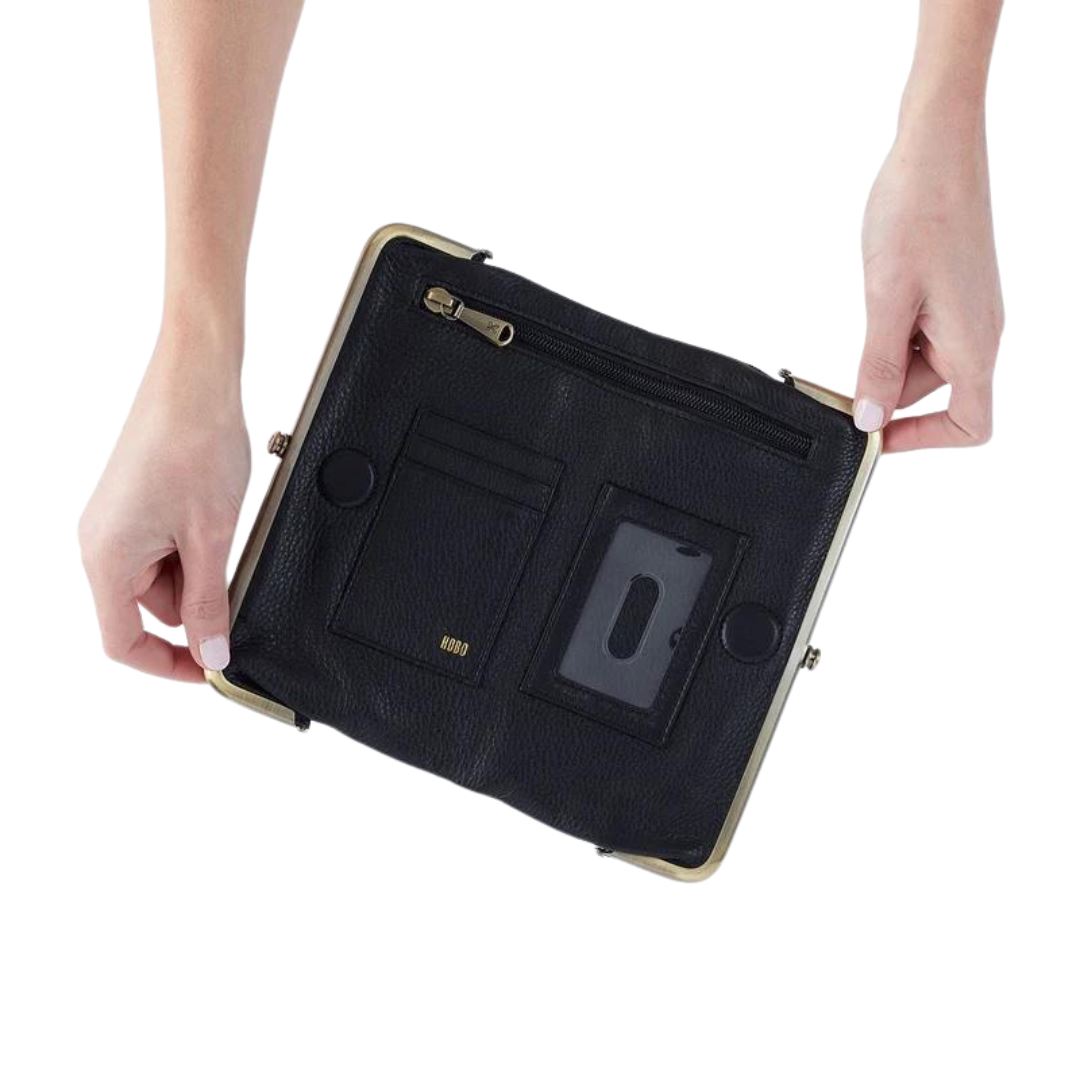 HOBO Lauren Clutch Wallet - Stylish Leather Crossbody Purse for Women | Perfect for Evening Out, Party & Travel Accessories