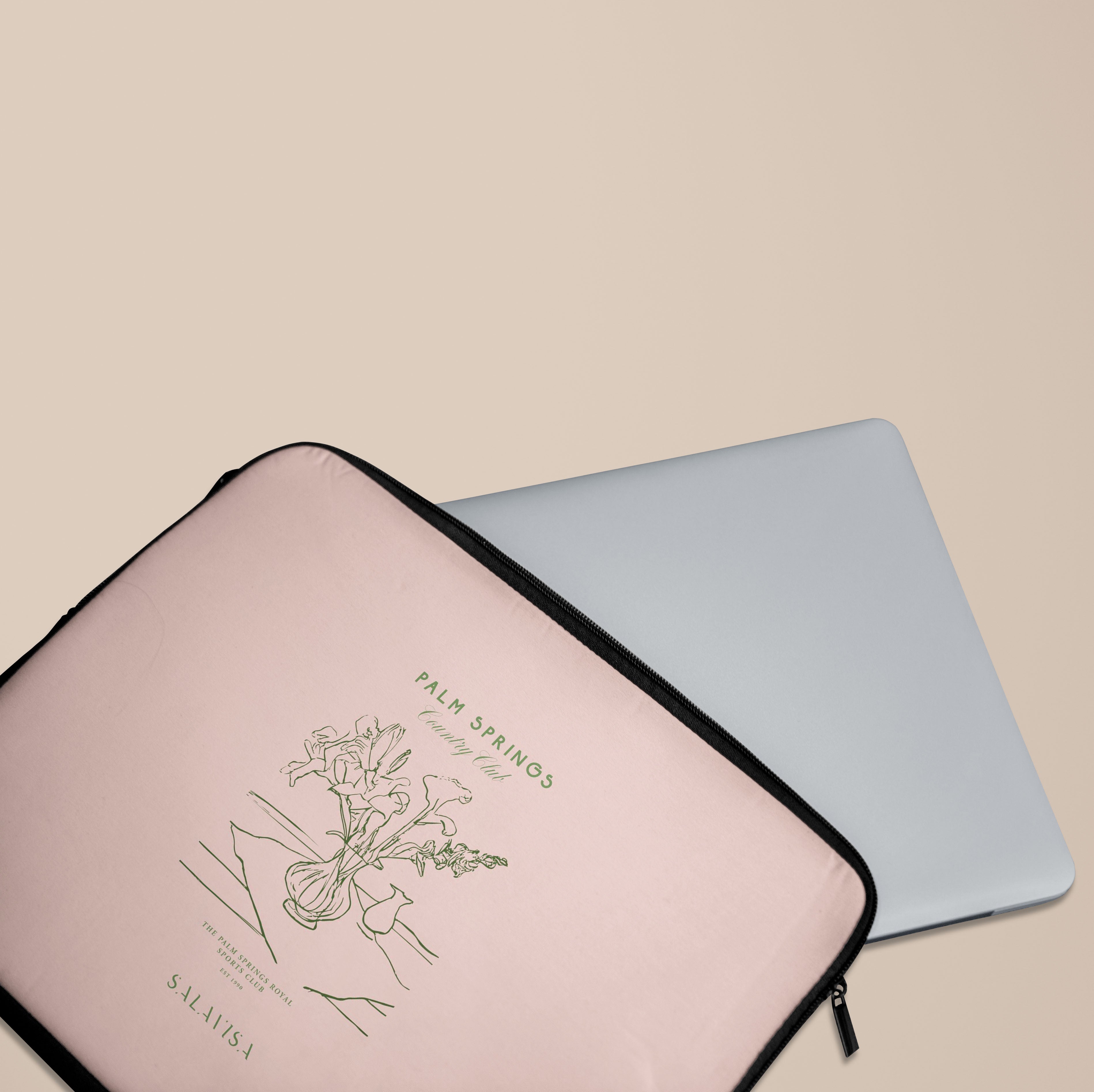 Pink Pam Springs Laptop Sleeve - 13 Inch Laptop Case with Soft Cushioning, Stylish Protective Cover for MacBook Air/Pro - Perfect for Work, School & Travel Accessories