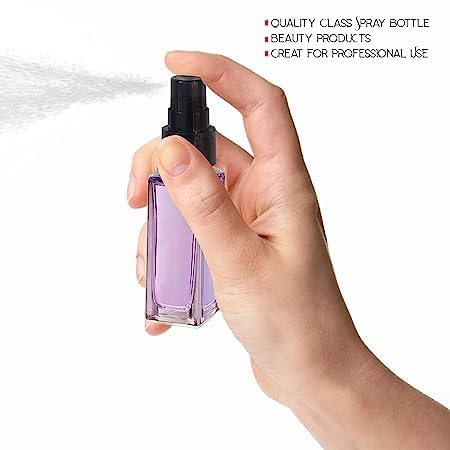 6-Pack 8ml Refillable Clear Glass Perfume Bottles with Spray Pump - Travel Essential for Perfume, Aromatherapy Oils & Fragrant Water Blends | Perfect for DIY, Gifts & On-the-Go Use