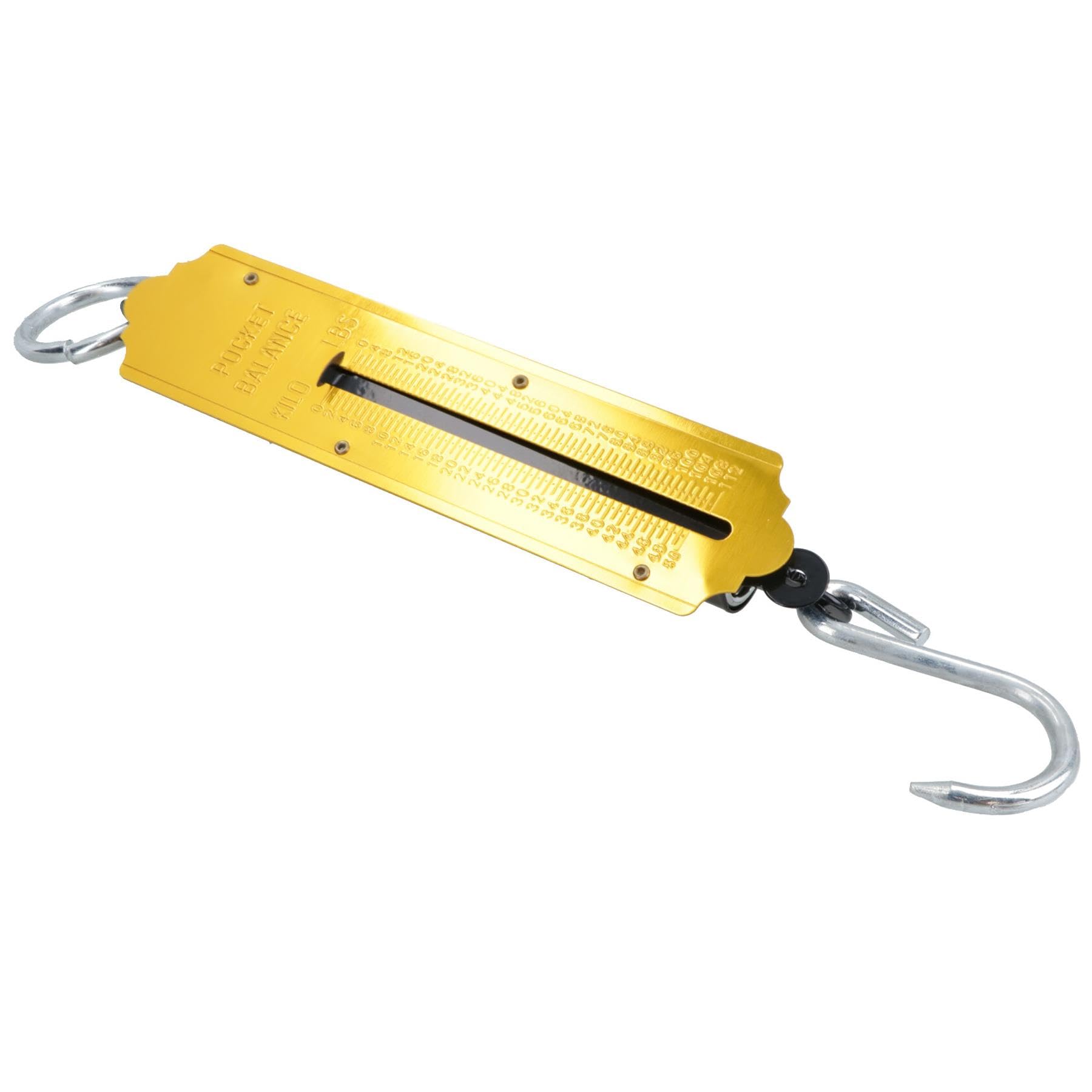 AB Tools 50KG Portable Luggage & Fishing Spring Balance Scale - Digital Hanging Weighing Device for Travel, Shipping, Outdoor Adventures (Model TE727)