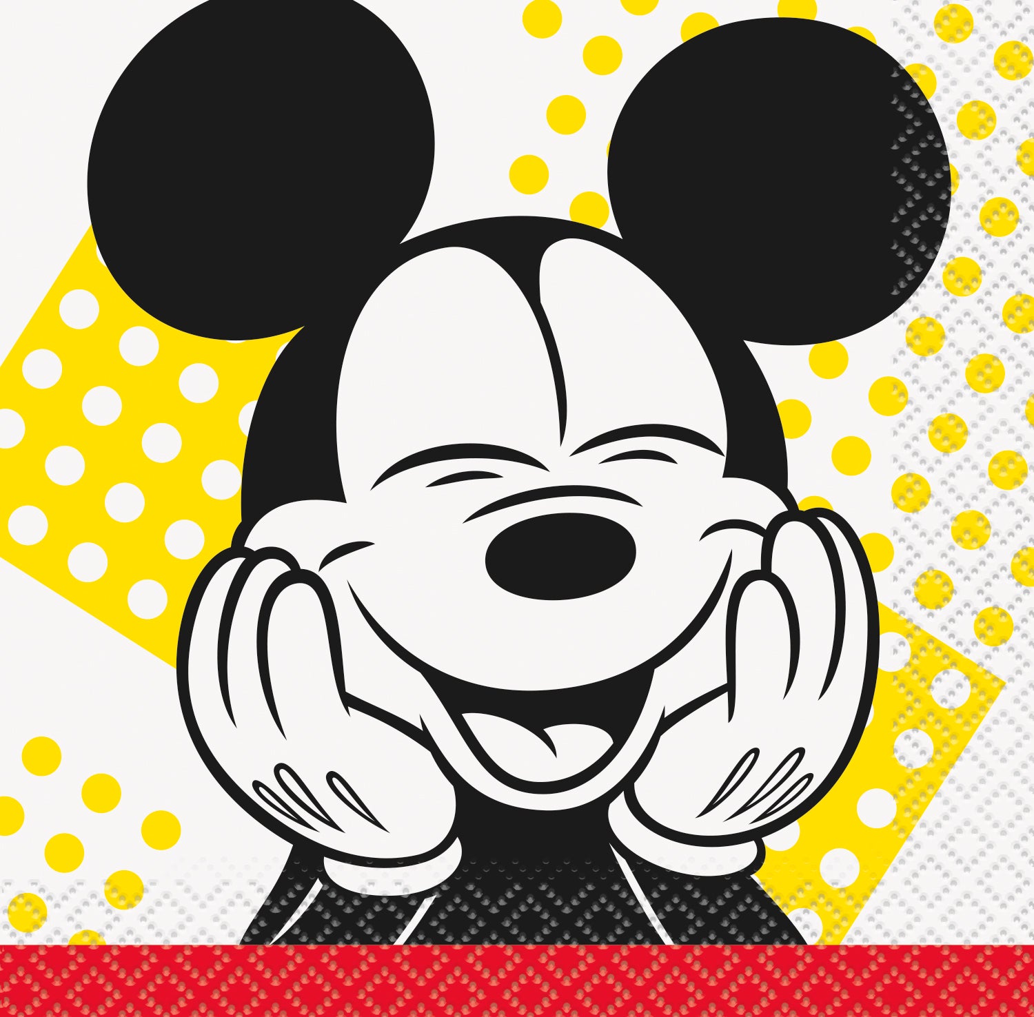 Disney Mickey Mouse Beverage Napkins - 16 Count Pack - Perfect for Parties, Picnics, and Disney Themed Events