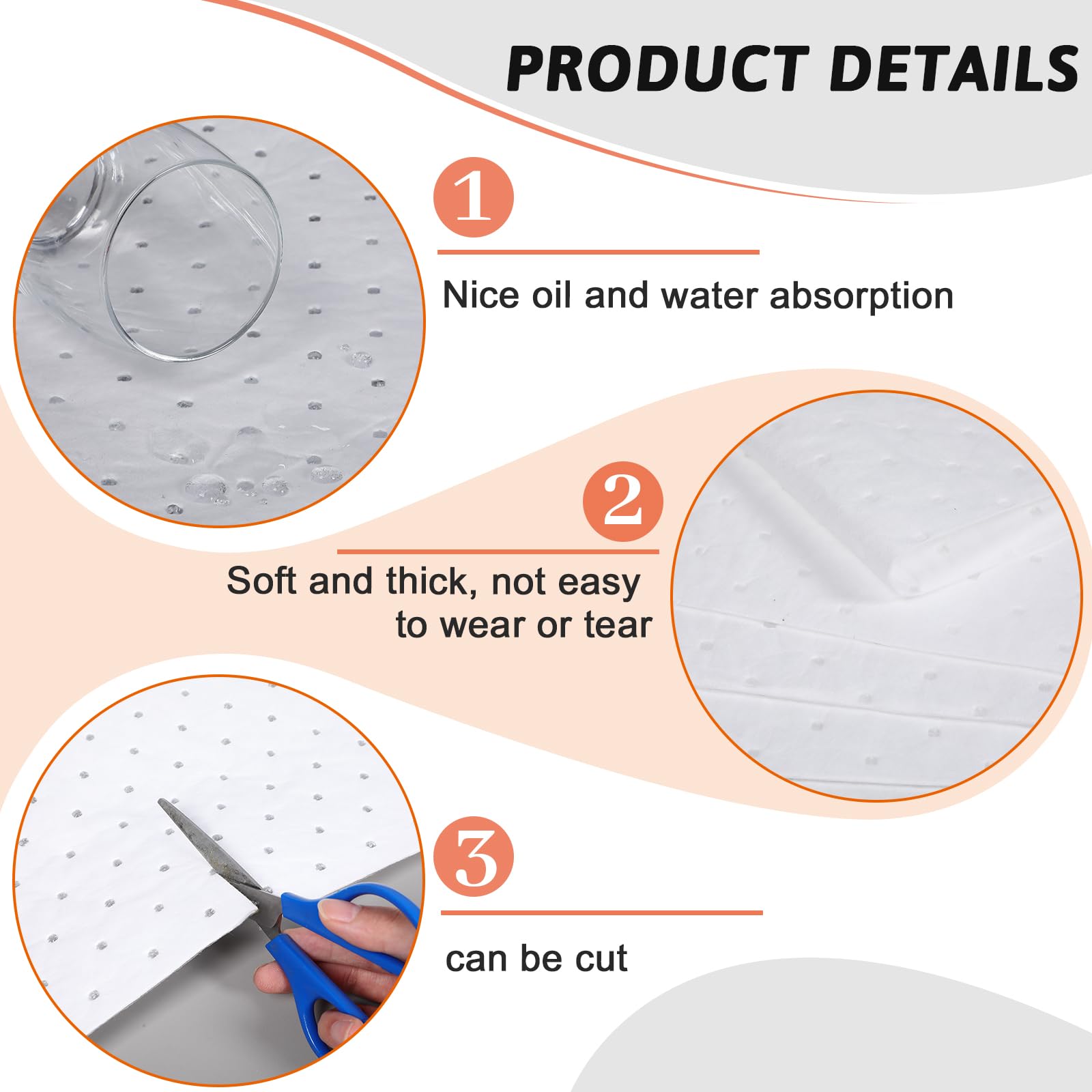 Weewooday 300 Pcs Heavy Duty Oil Absorbent Pads - 13