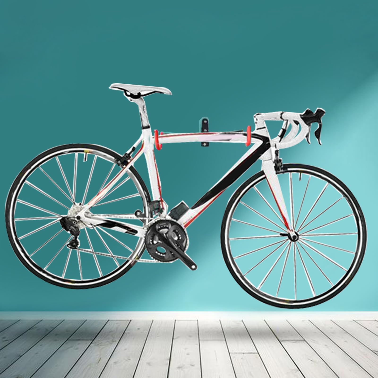 BWANGIAO Foldable & Adjustable Bike Wall Mount - Garage Bike Hanger Rack for Road Bikes | Space-Saving Bike Storage Solution for Home, Apartment & Garage Organization