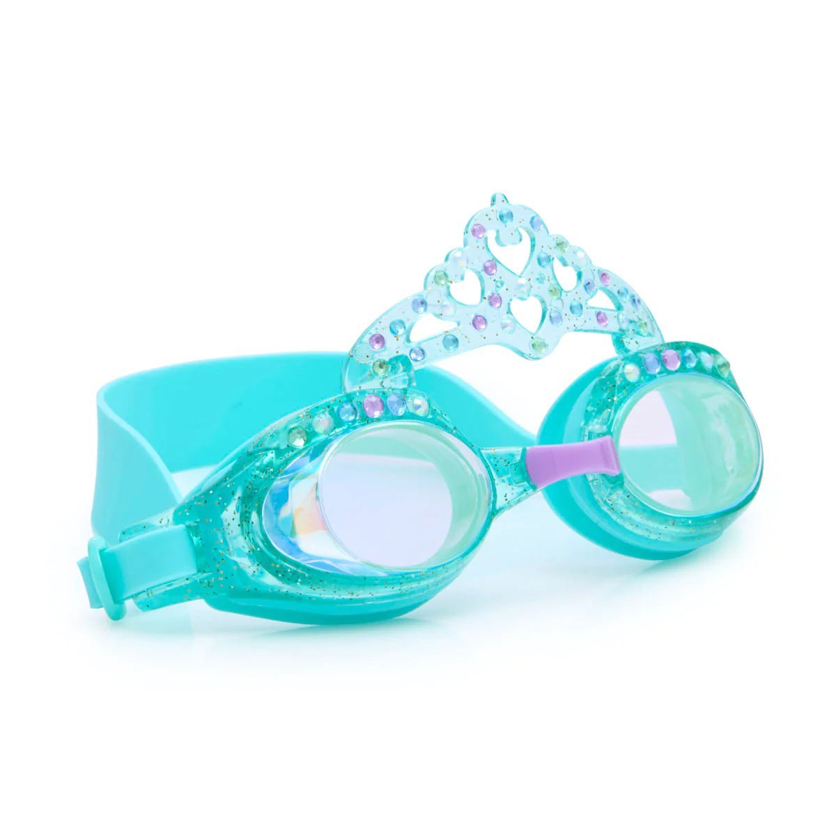 Princess Periwinkle Crown Goggles - Elegant & Stylish Swim Goggles for Women - Perfect for Swimming, Snorkeling, and Pool Parties