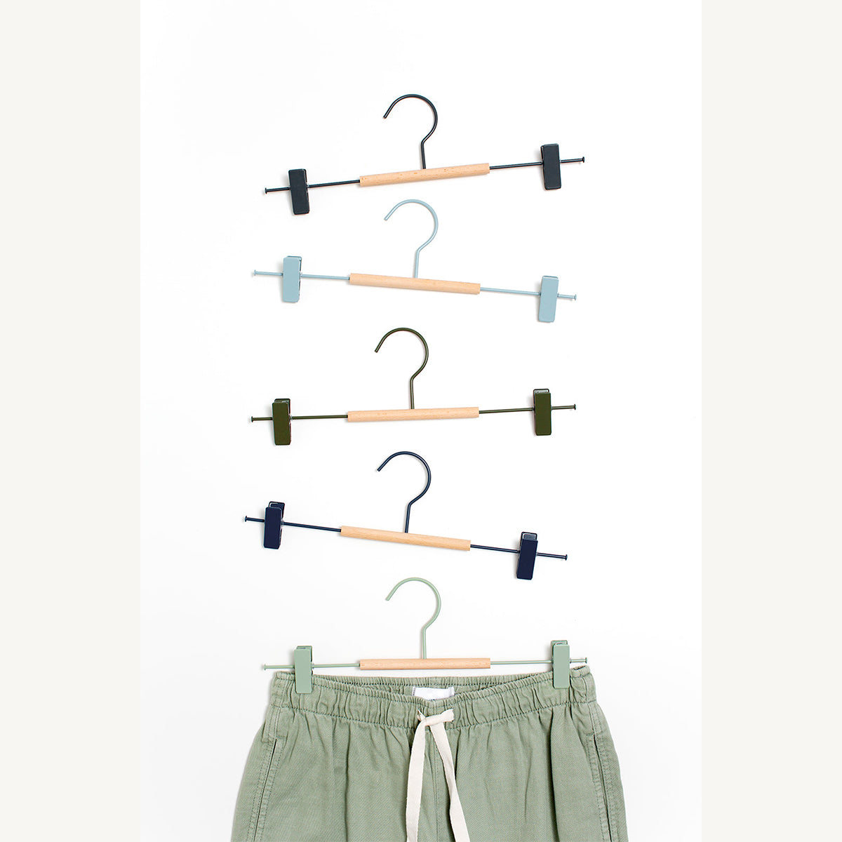 5-Pack Clip Hangers for Pants, Skirts & Scarves - Space Saving Closet Organizer for Home & Travel